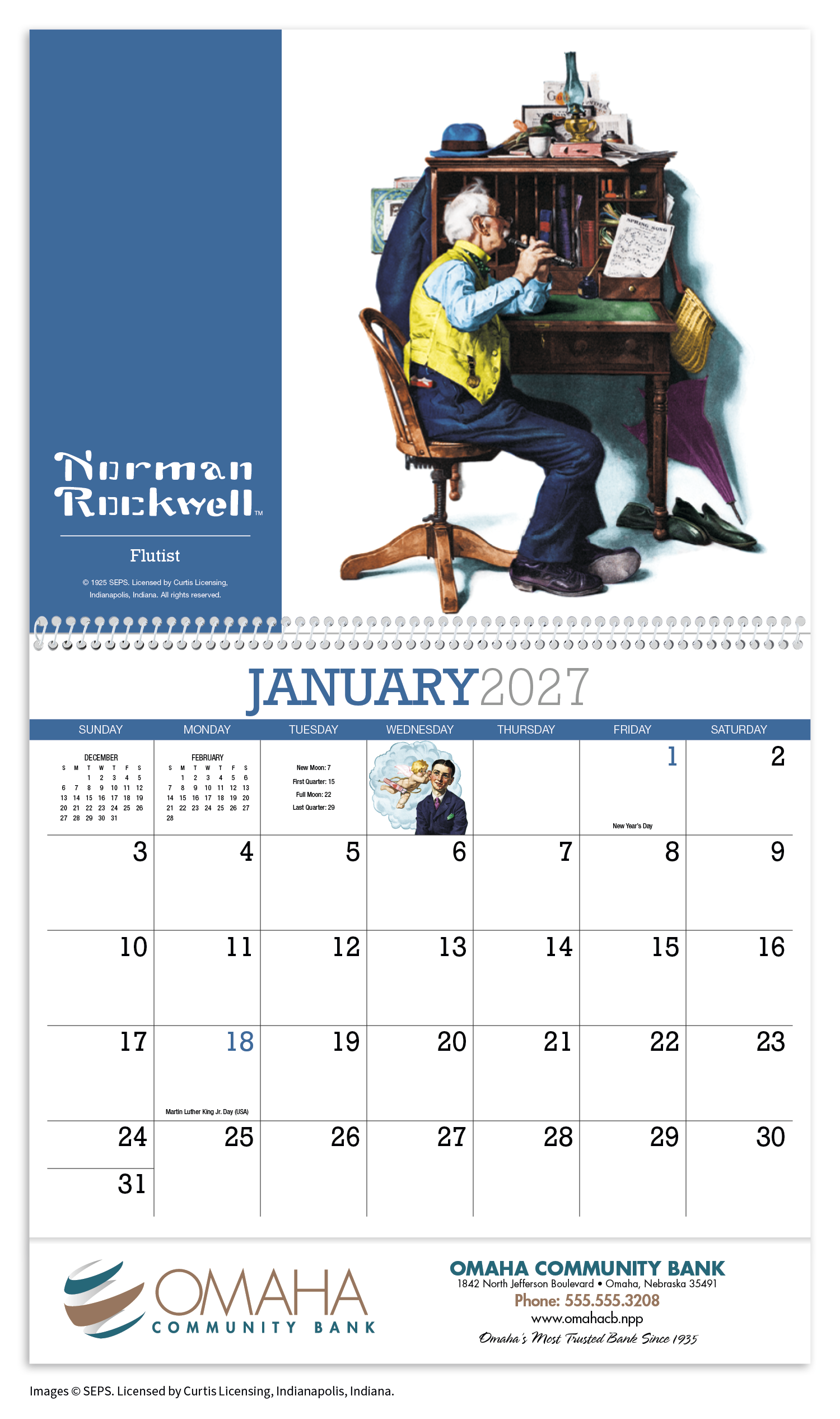 HotLine® Products Norman Rockwell Appointment Calendar - Spiral 39