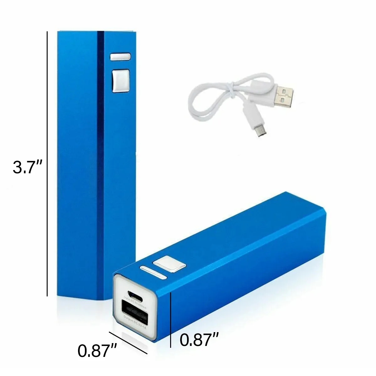 2600mAh Portable External Power Bank Battery Charger Metal 3