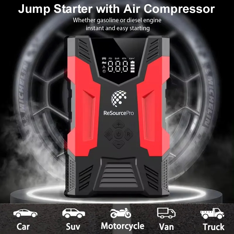 All in One Car Jump Starter with Air Pump 5