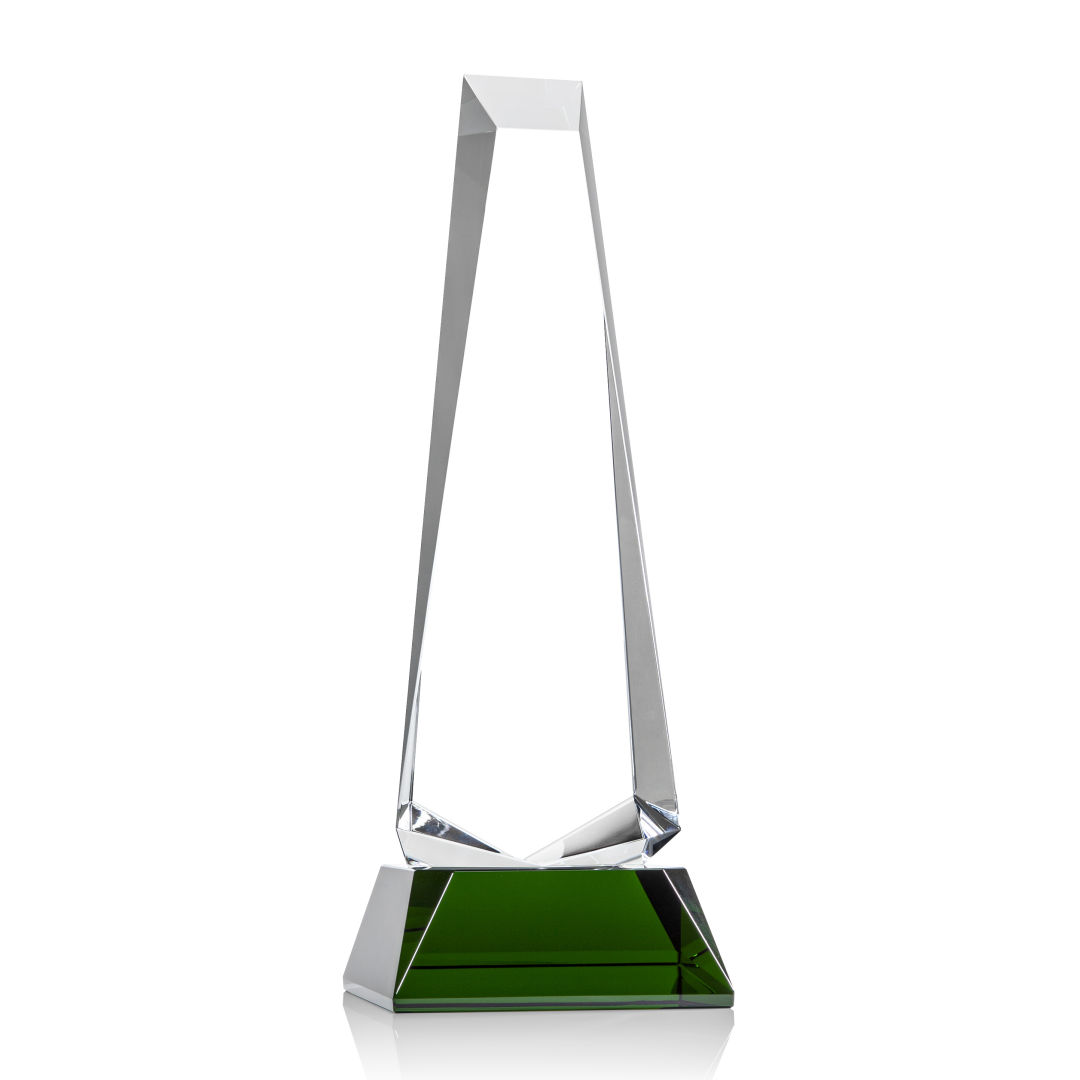 Rustern Obelisk VividPrint™ Award on Base - Green 12