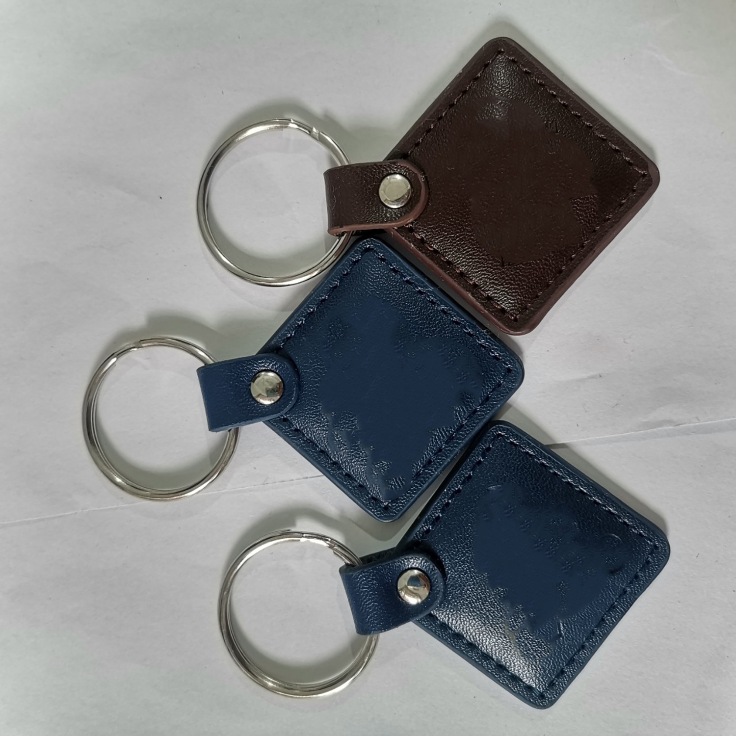 Leatherette Quadrate Keychain 4