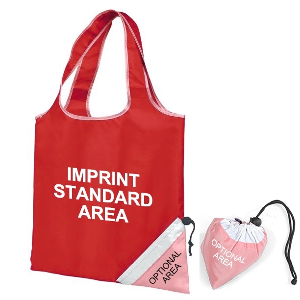 Polyester Fold-Up Cinch Corner Tote Bags 10