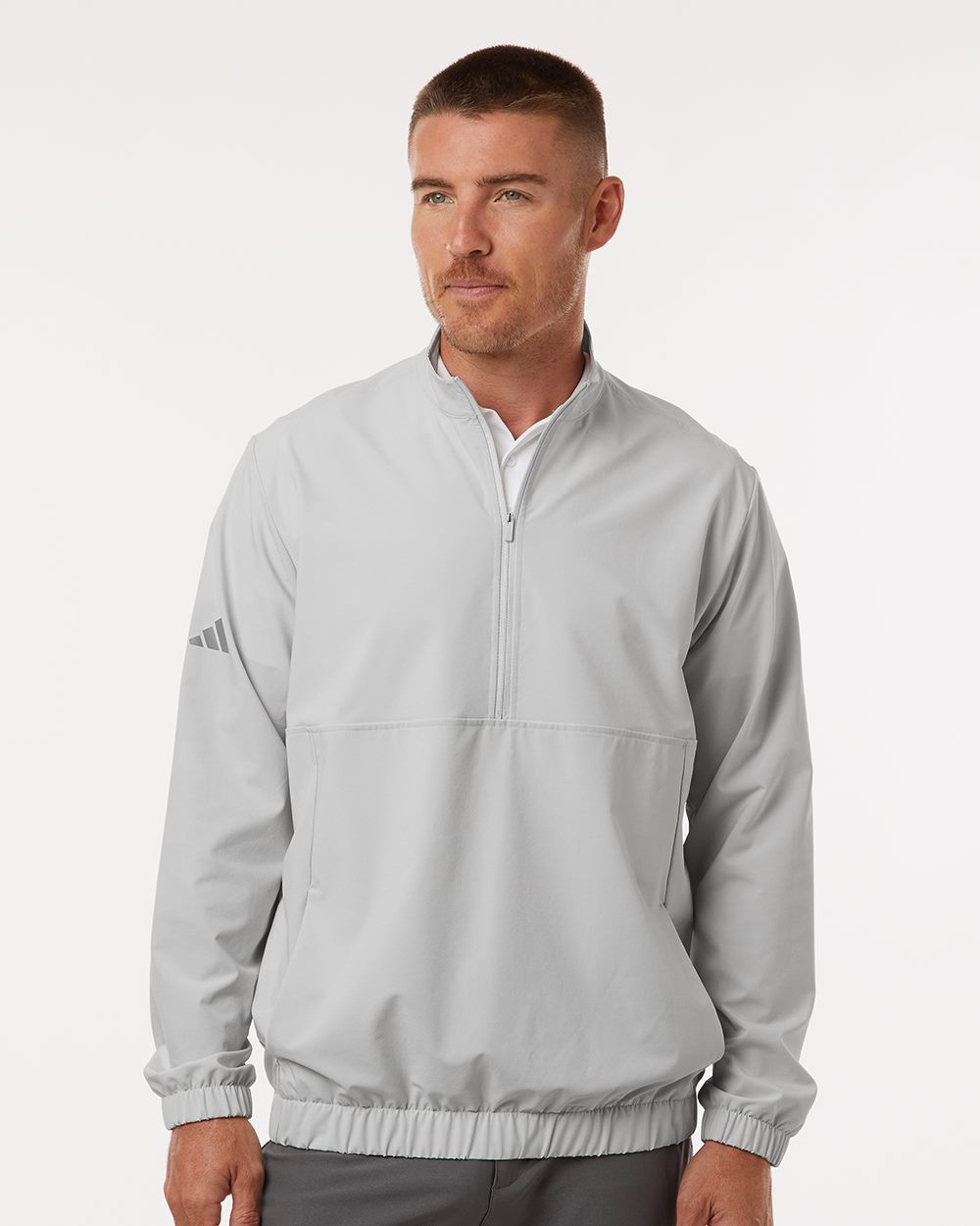 Woven Half-Zip Pullover