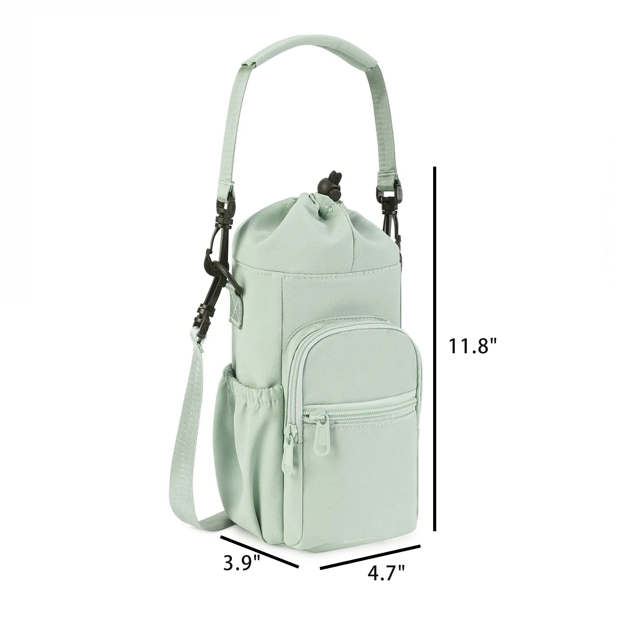 Water Bottle Drawstring Carrier Bag with Phone Pocket 4