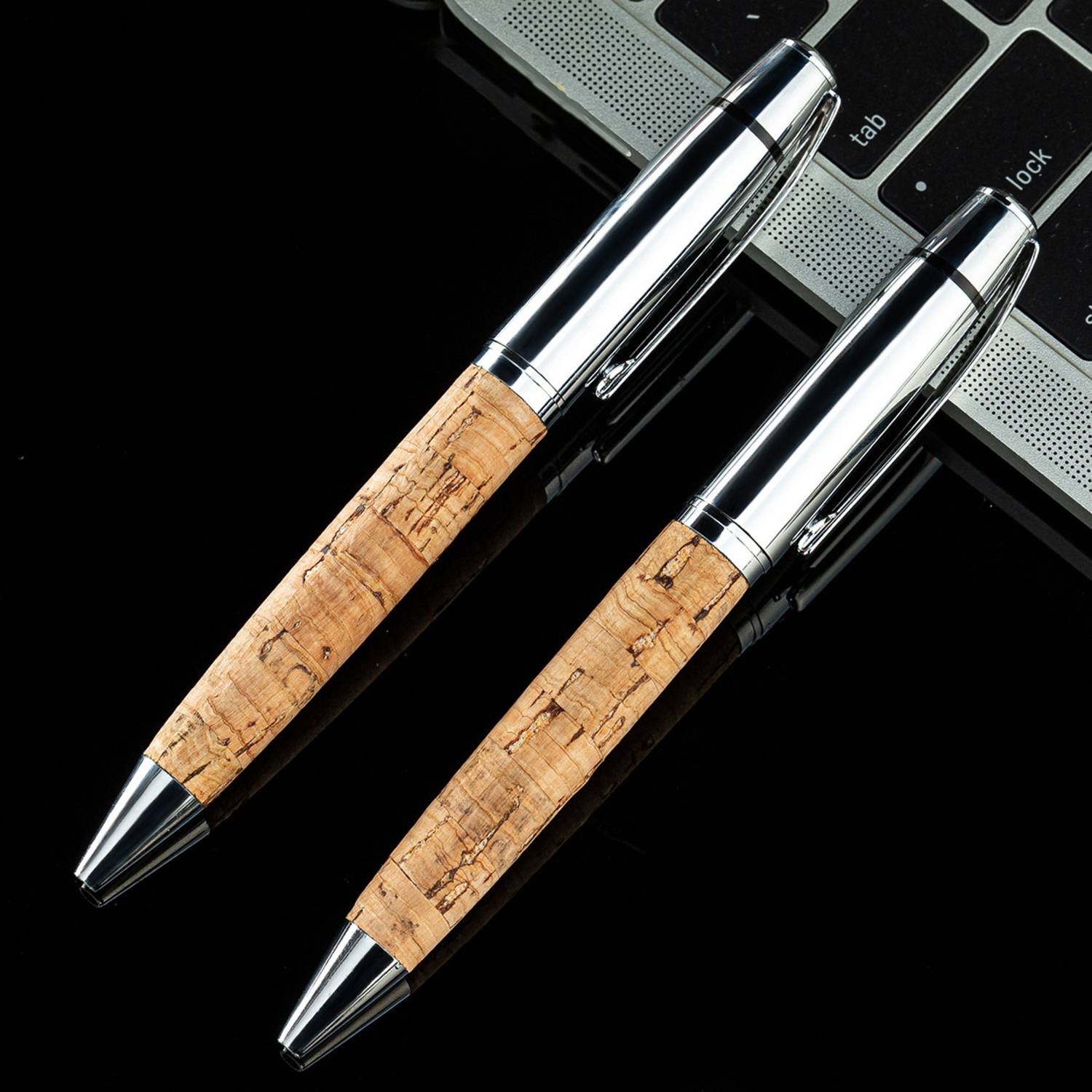 Creative Wood Grain Metal Rotating Ballpoint Pen 4