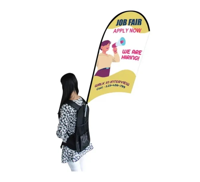 Backpack Flags - U Shape Double sided (18.89" x 39.63") 1
