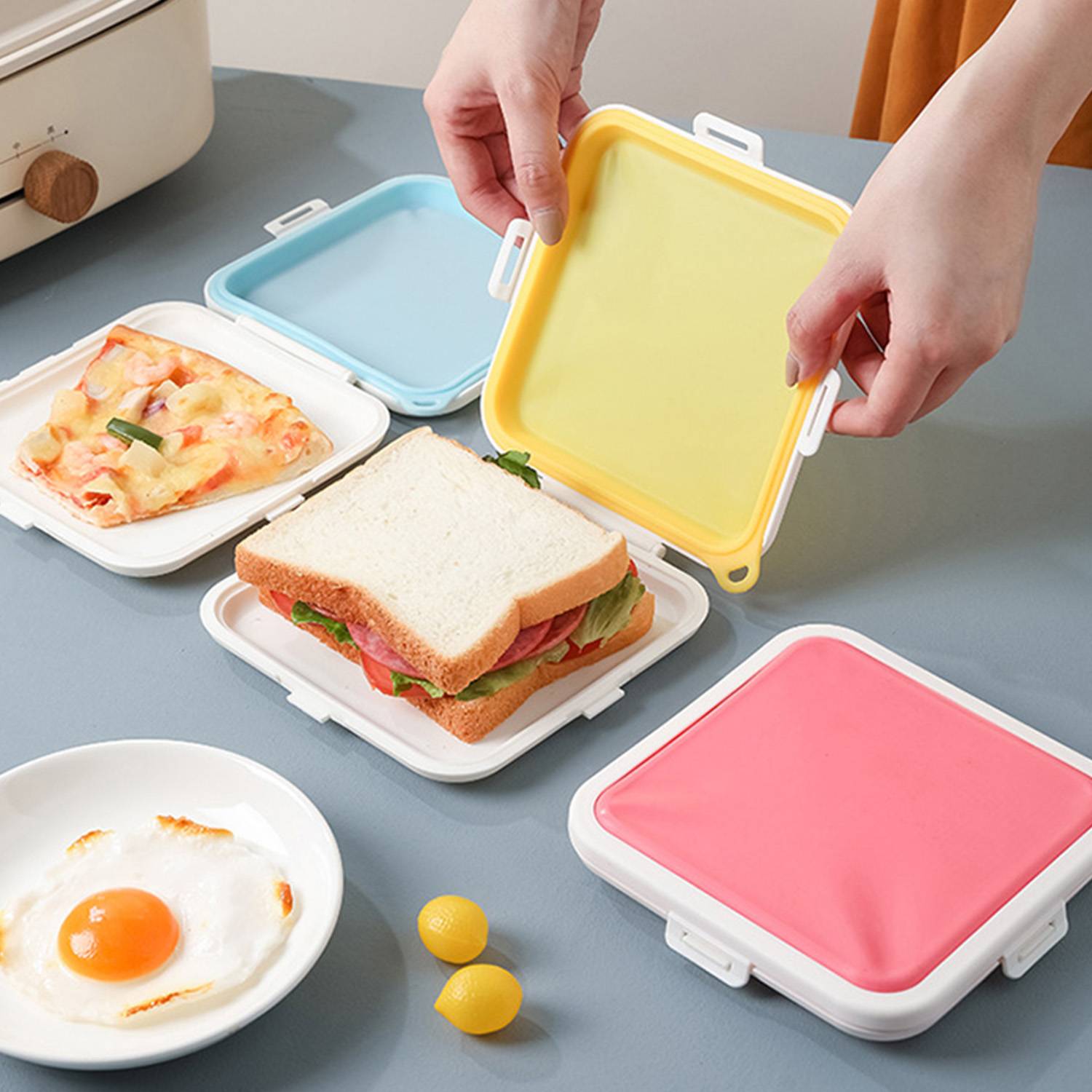 Polypropylene Portable sandwich lunch box 5