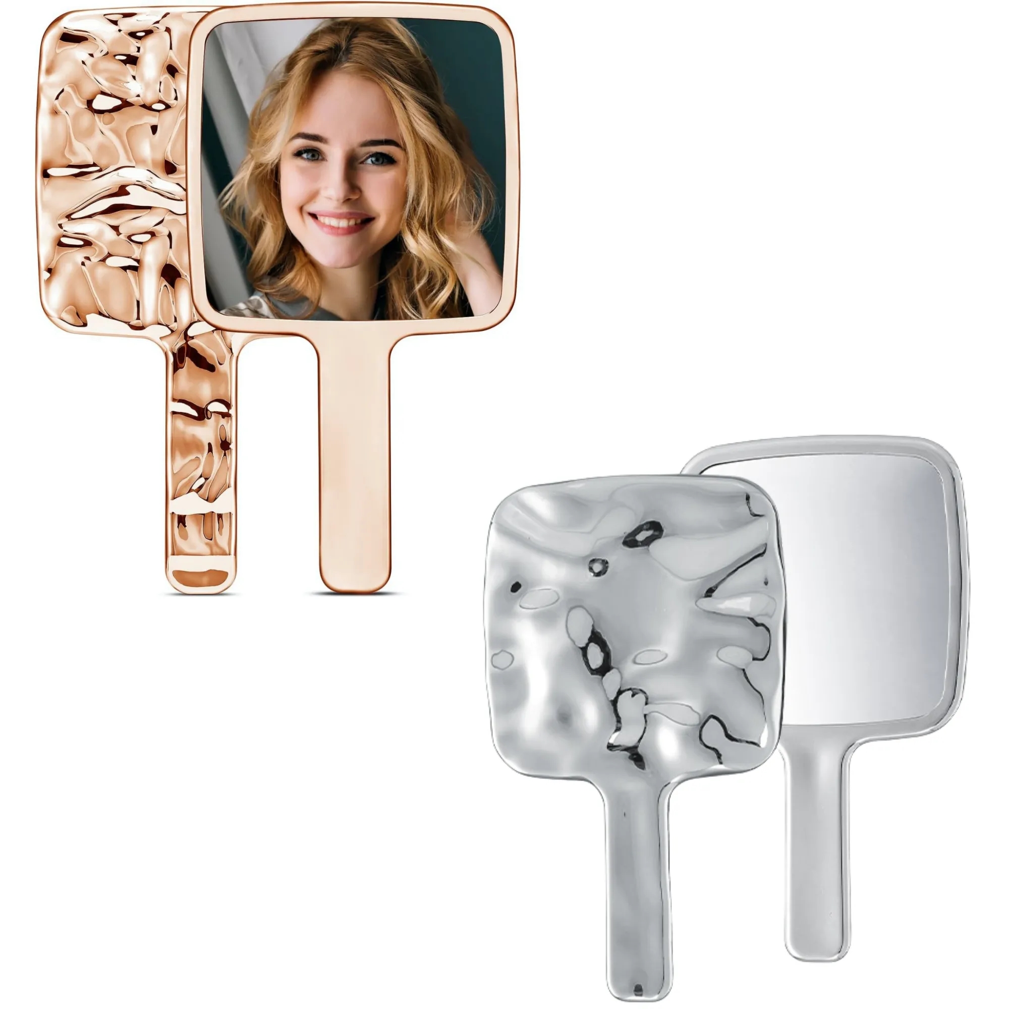 Square Handheld Mirror For Makeup Travel 5