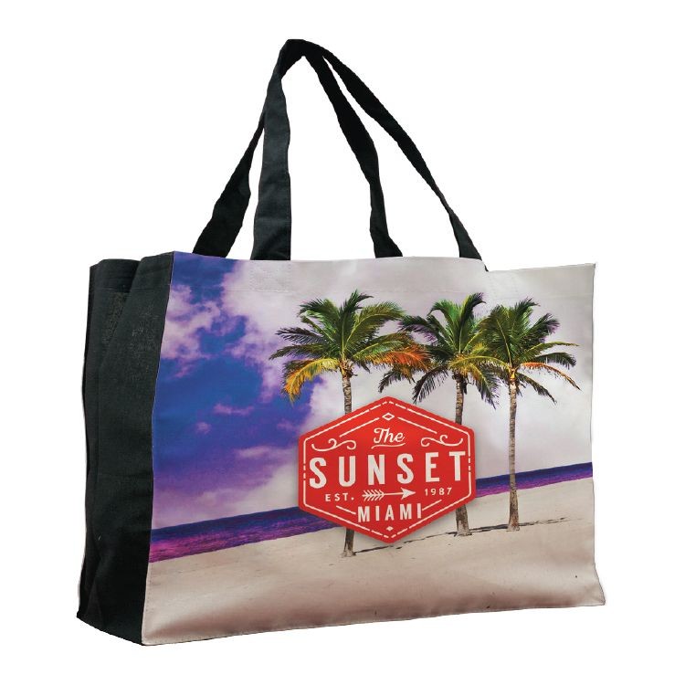 Wide Vibrant Color Cotton Tote 6