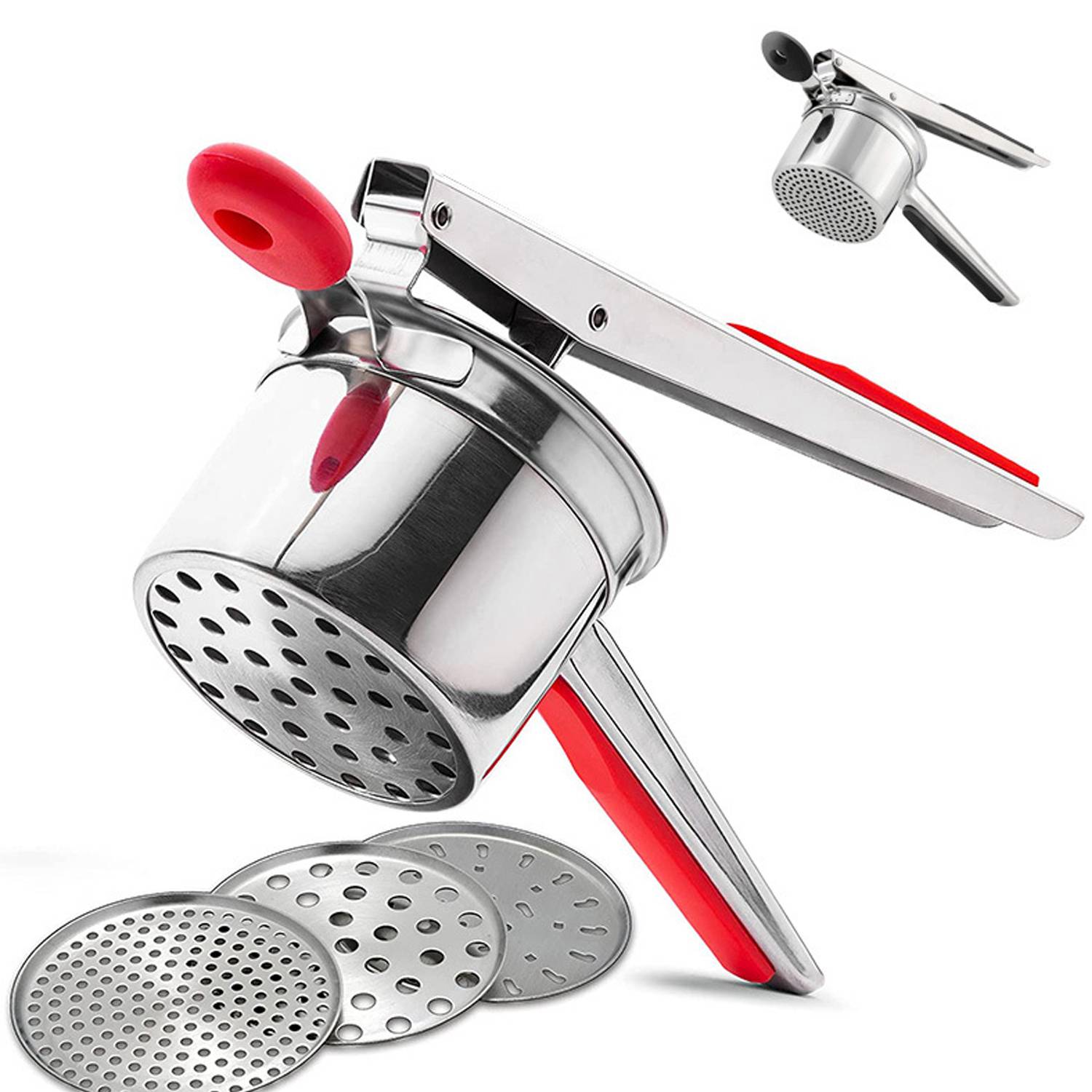 Kitchen Tool Stainless Steel Potato Puree Press Masher 5