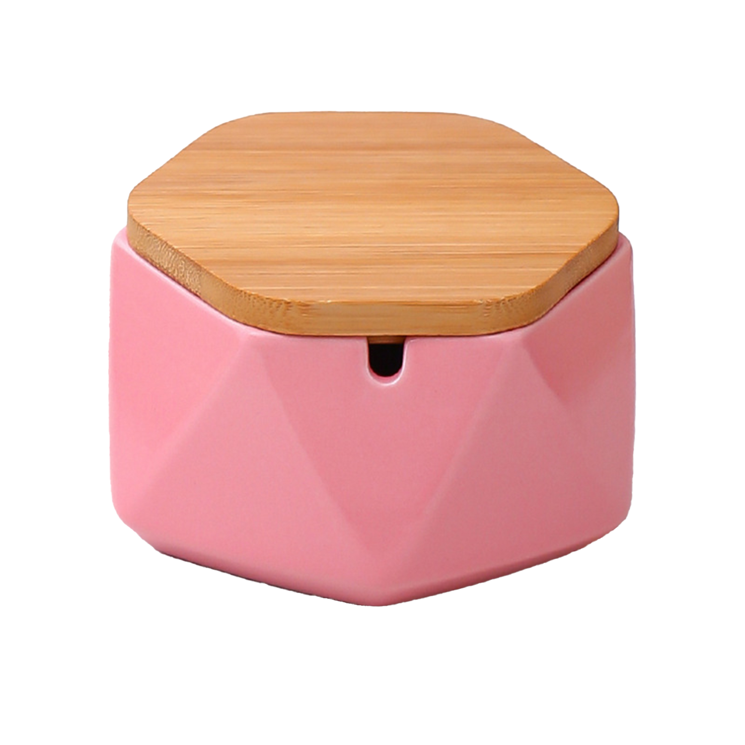 Simple Ceramic Ashtray w/ Bamboo Lid 3