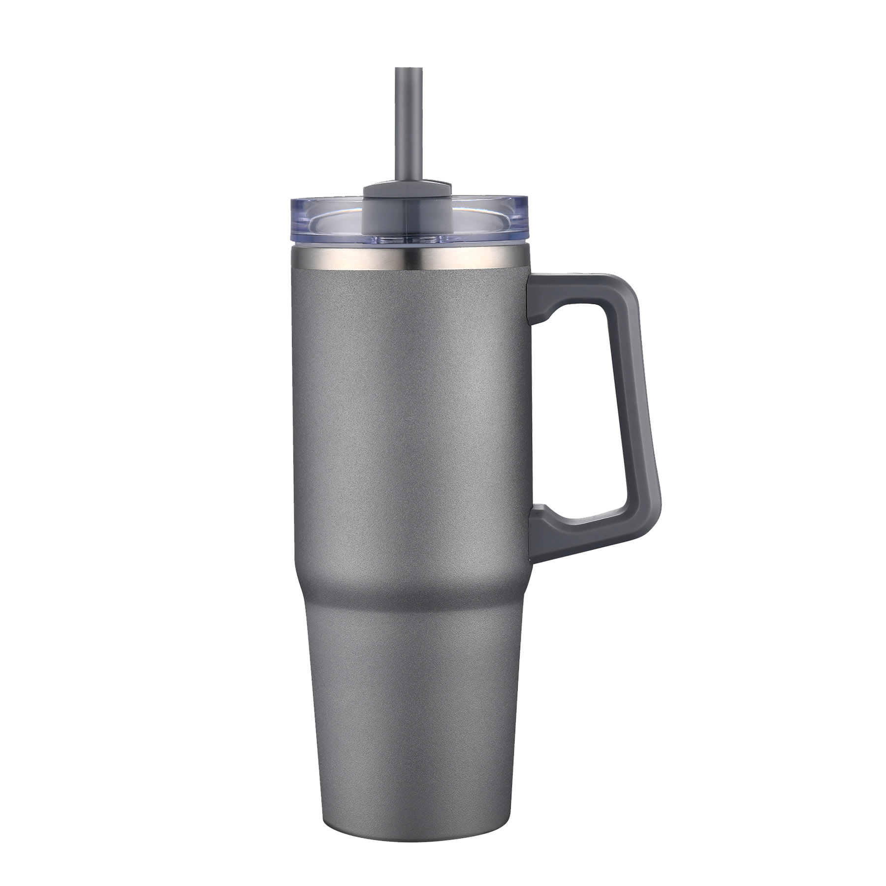 30 oz. Two Tone Travel Handle Mug with Twist Closure Straw Lid 18