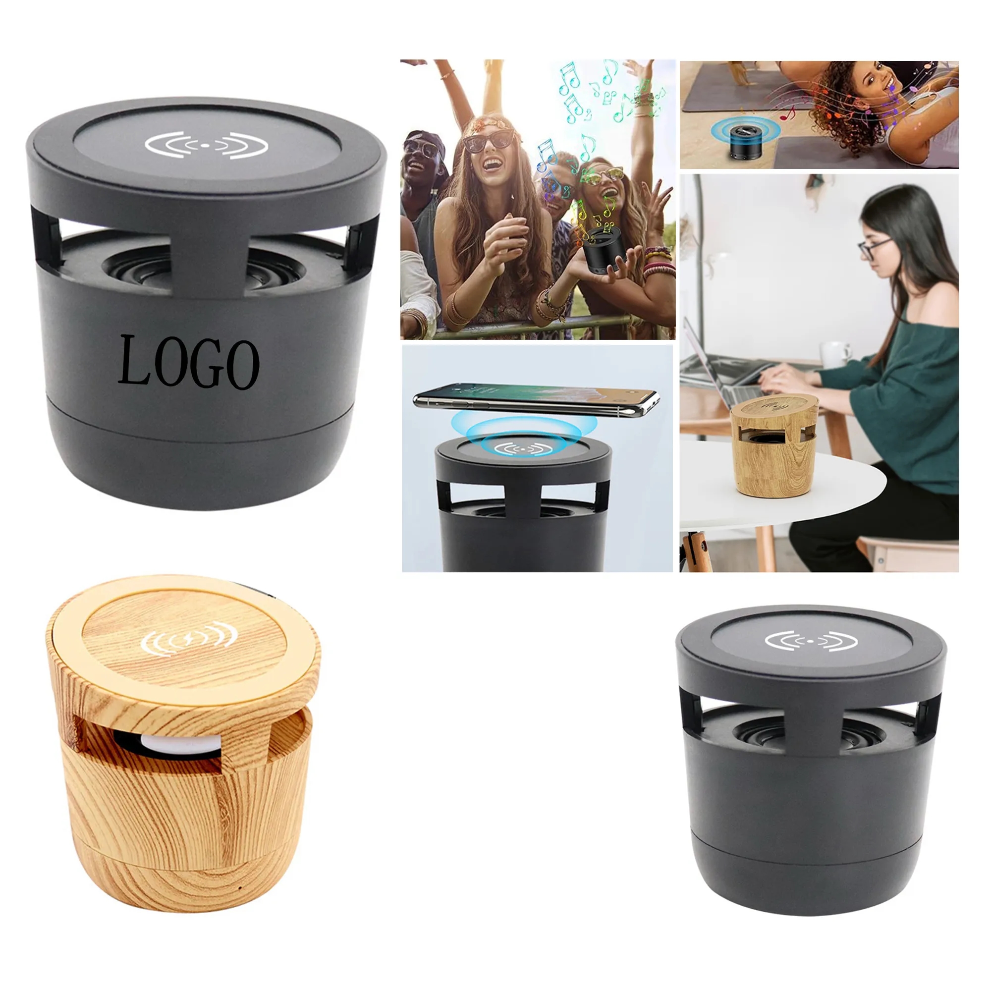 Portable Bluetooth Speaker with Wireless Charging 2 In 1 3