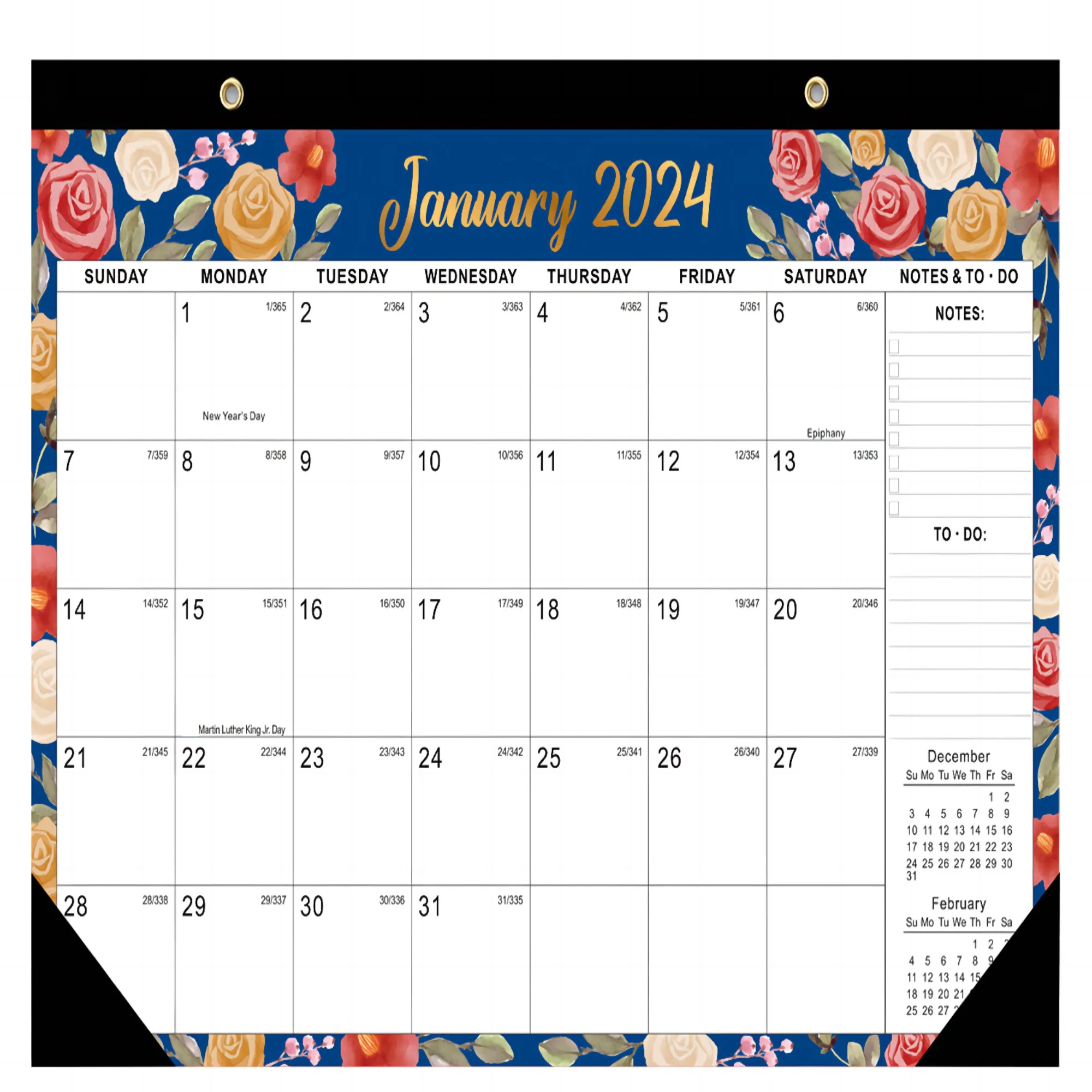 MOQ50 Full color 17''X 12'' Desk/Wall Calendar 6