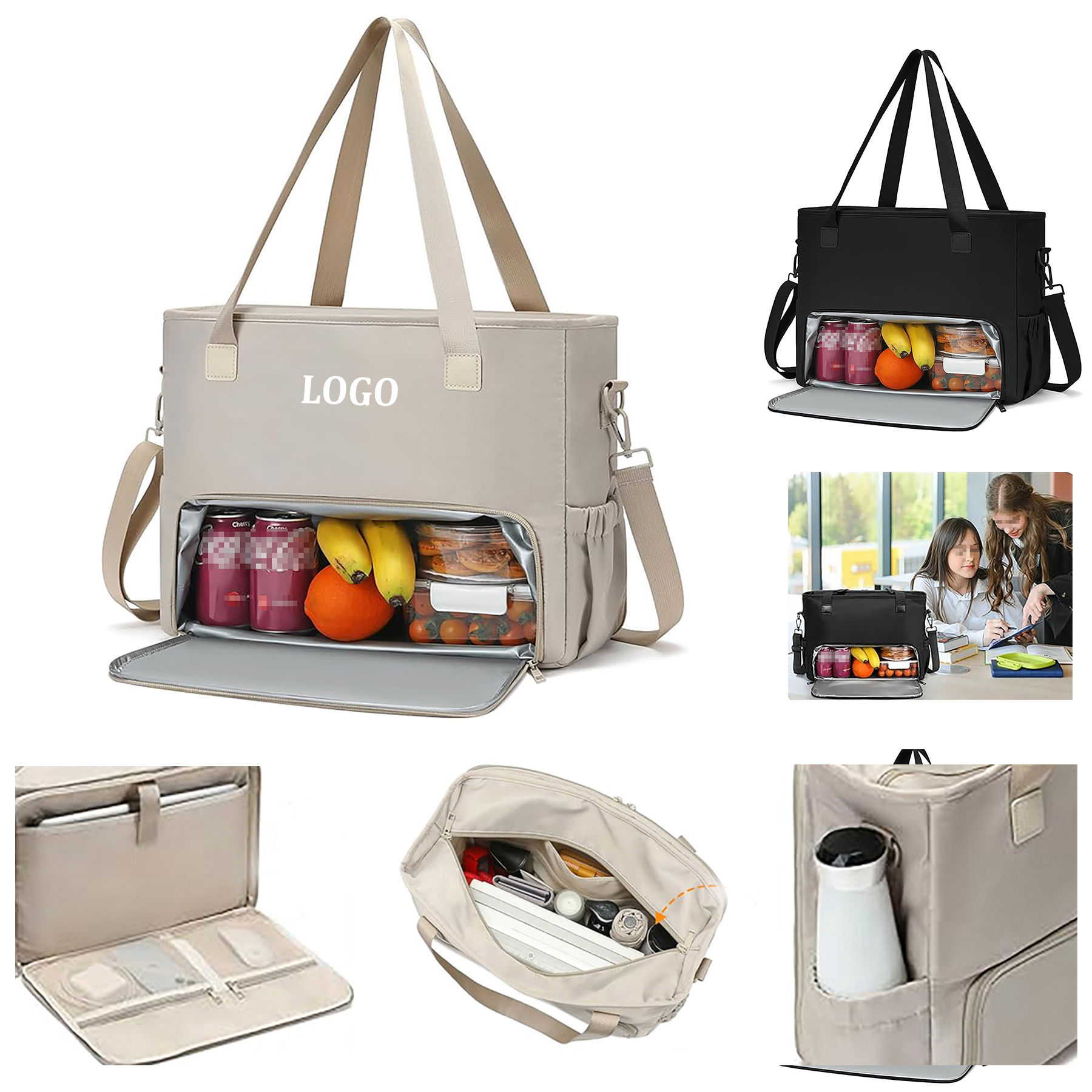 Laptop Bags with Insulated Lunch Compartment 2