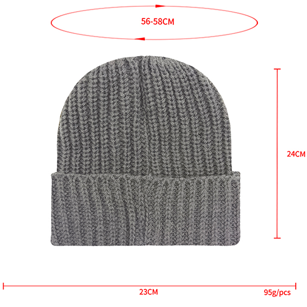 Chunky Ribbed Cuffed Beanie with Custom Logo - 100% Acrylic 61