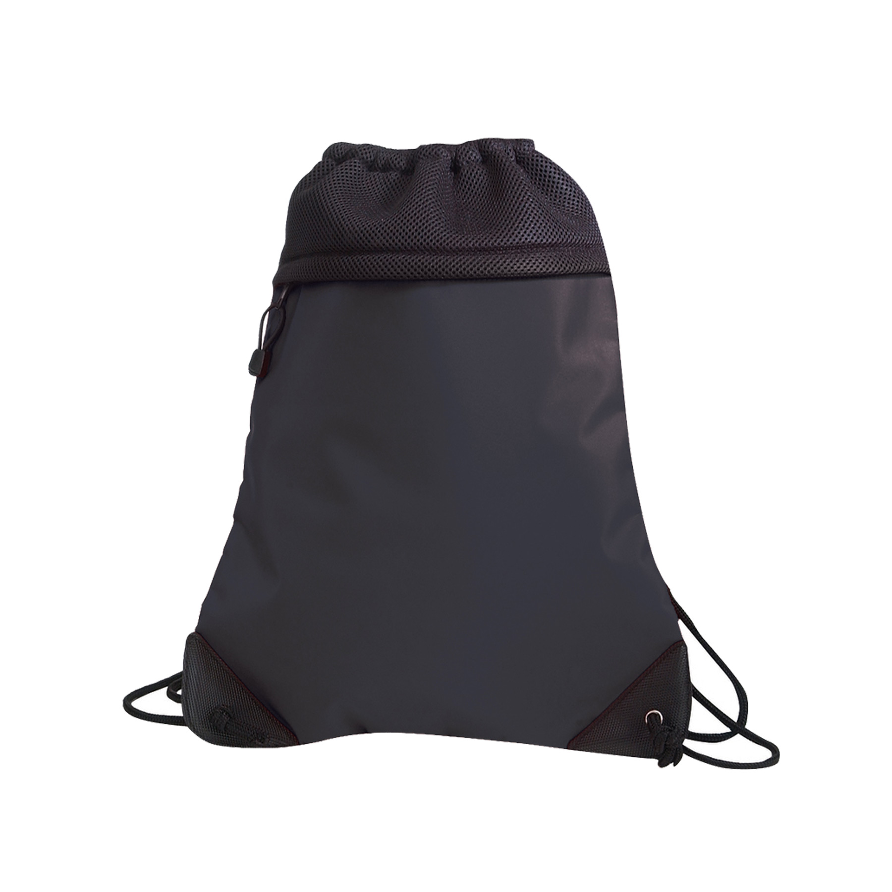 Deluxe Tri Mesh Drawstring Tote Bag with Micro Fiber Front 7