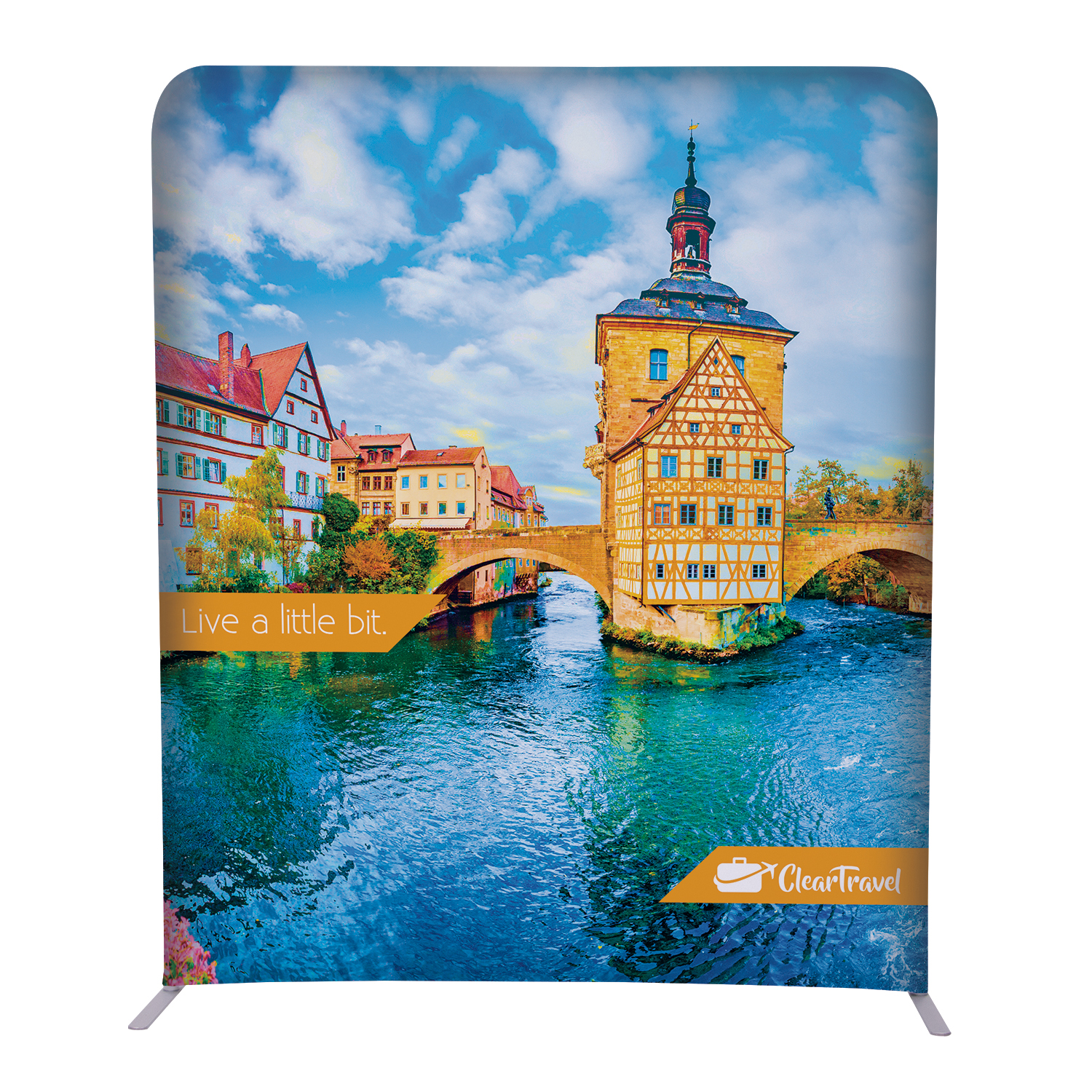 5'W x 72"H EuroFit™ Straight Wall Kit (Recycled Polyester Knit) 12