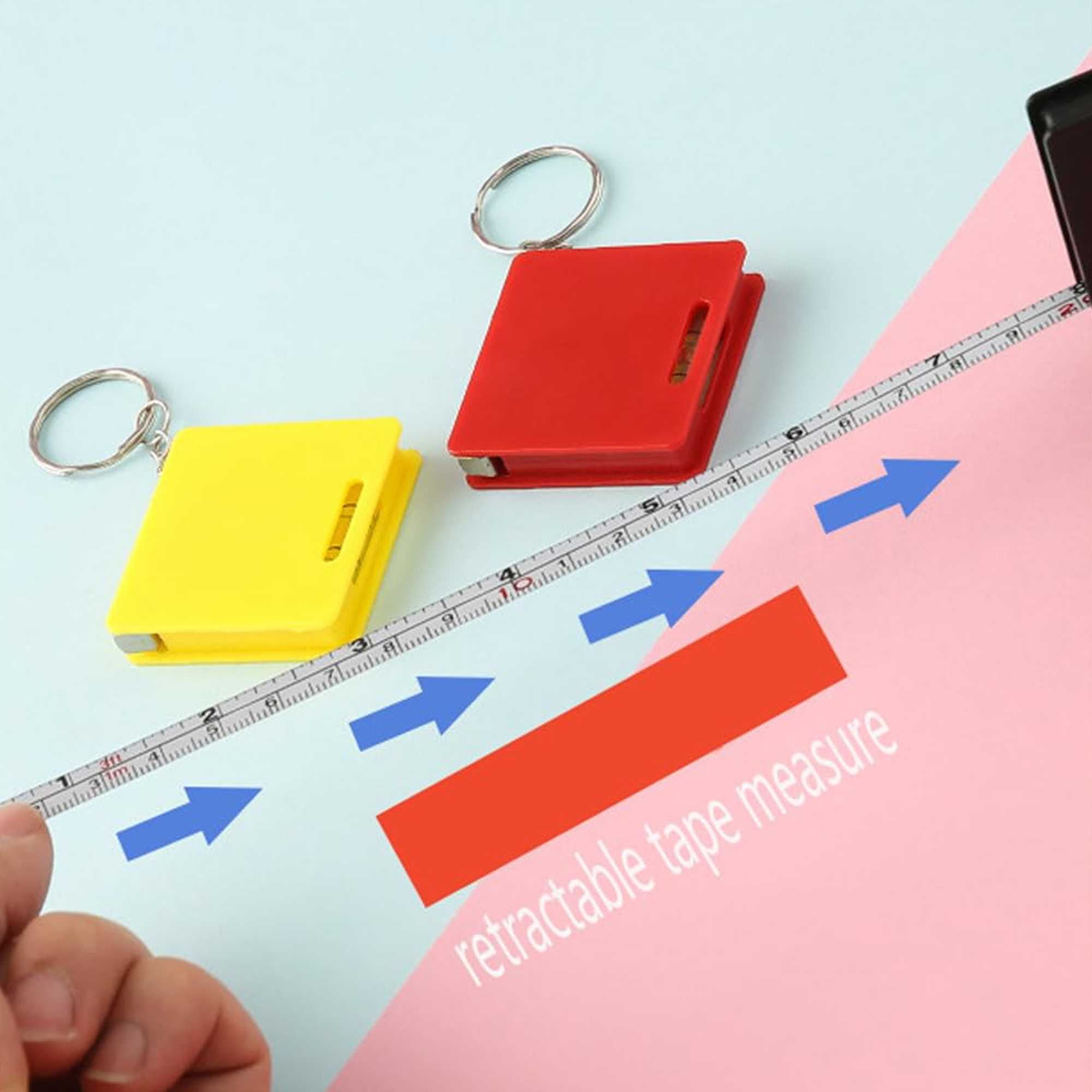 Portable Keychain Tape Measure & Level Tool 5