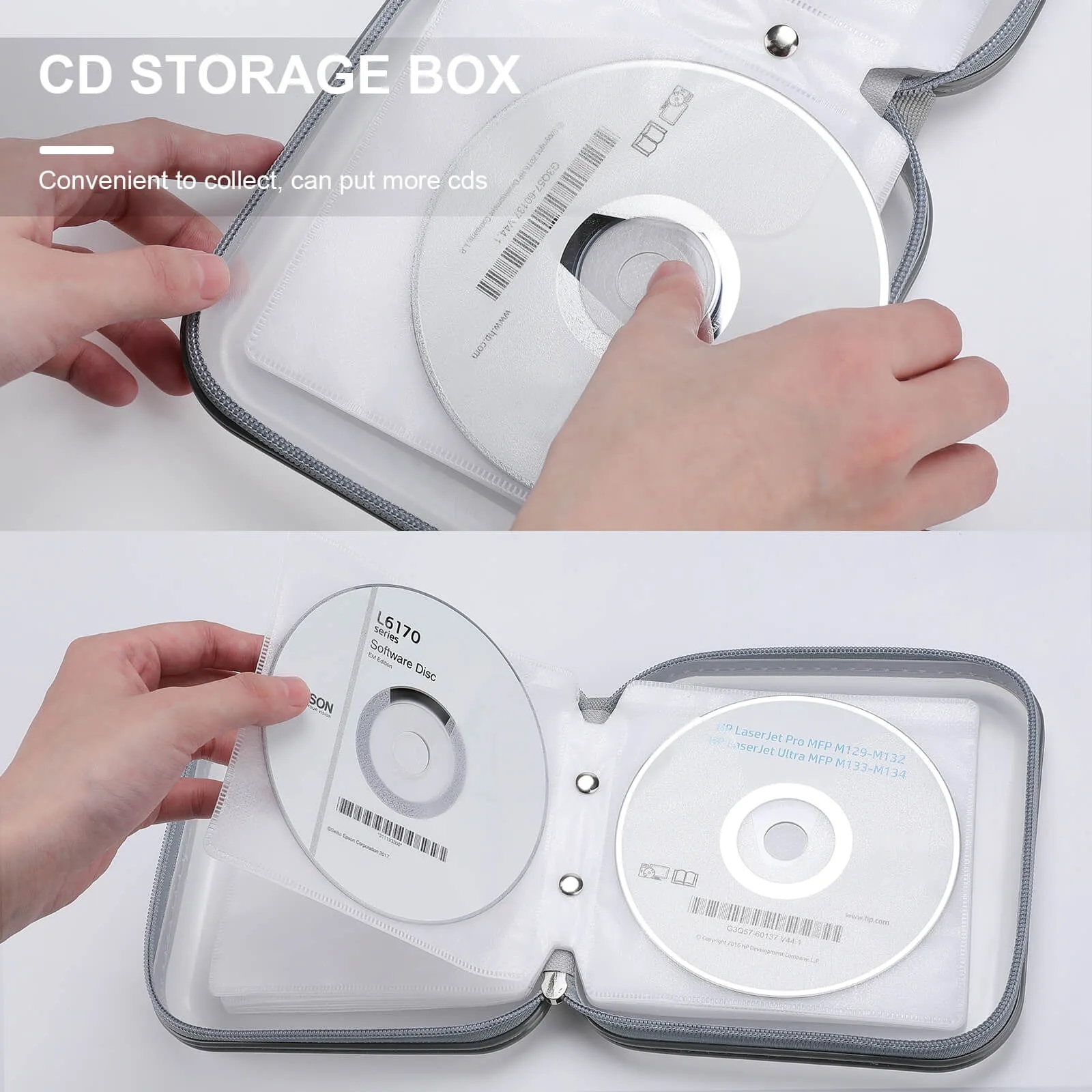 Custom Printed CD Case with Logo - Durable Waterproof Storage for 40 DVDs Bulk Order 7