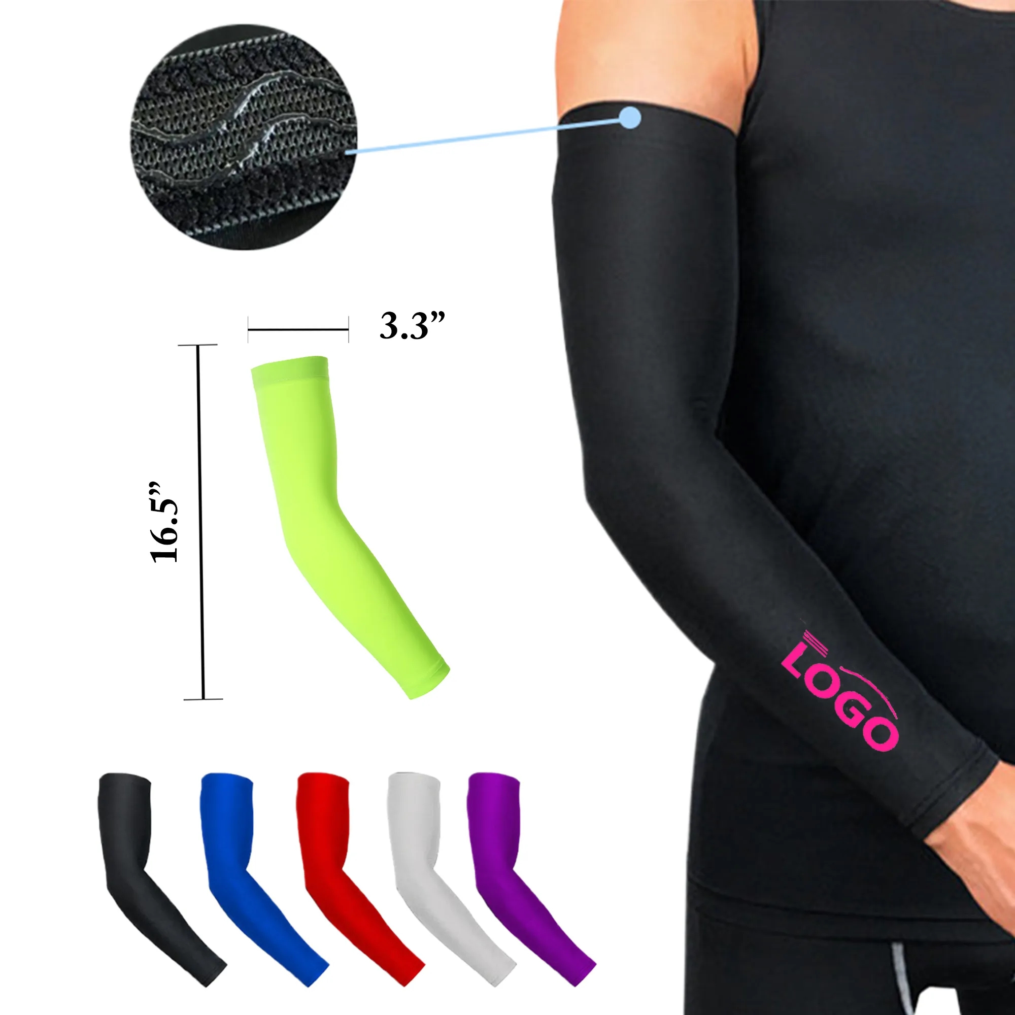 MOQ50 Basketball Outdoor Sports Elbow Arm Sleeve Fitness 4