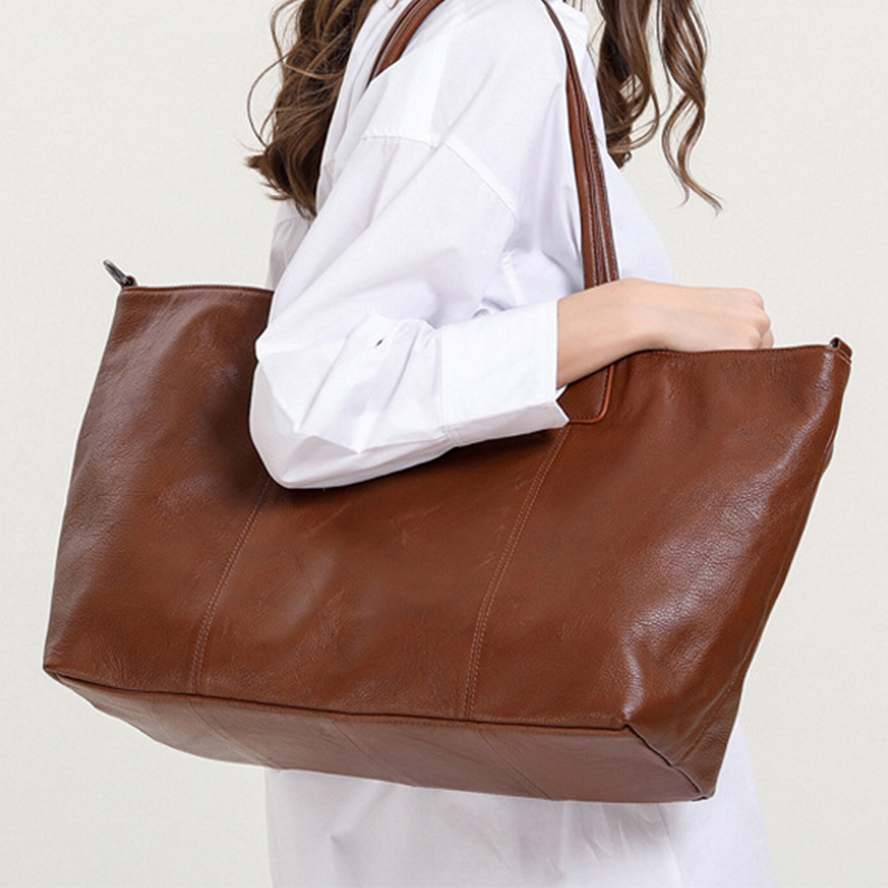 Soft Genuine Leather Top-handle Purse for Women 2