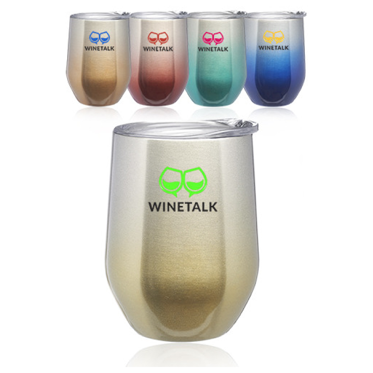 11 oz. Stemless Wine Glass with Lid - BPA Free 4