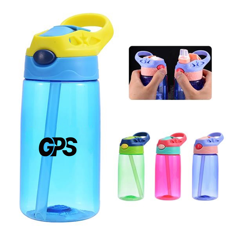 Children's Sports Bottle with Straw Lid