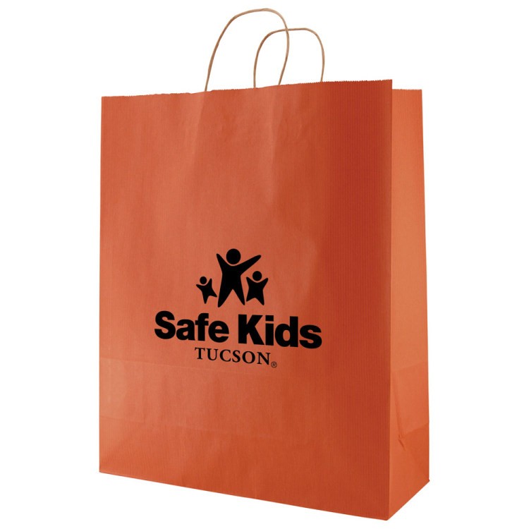 Striped Tinted Kraft Shopping Bags 4