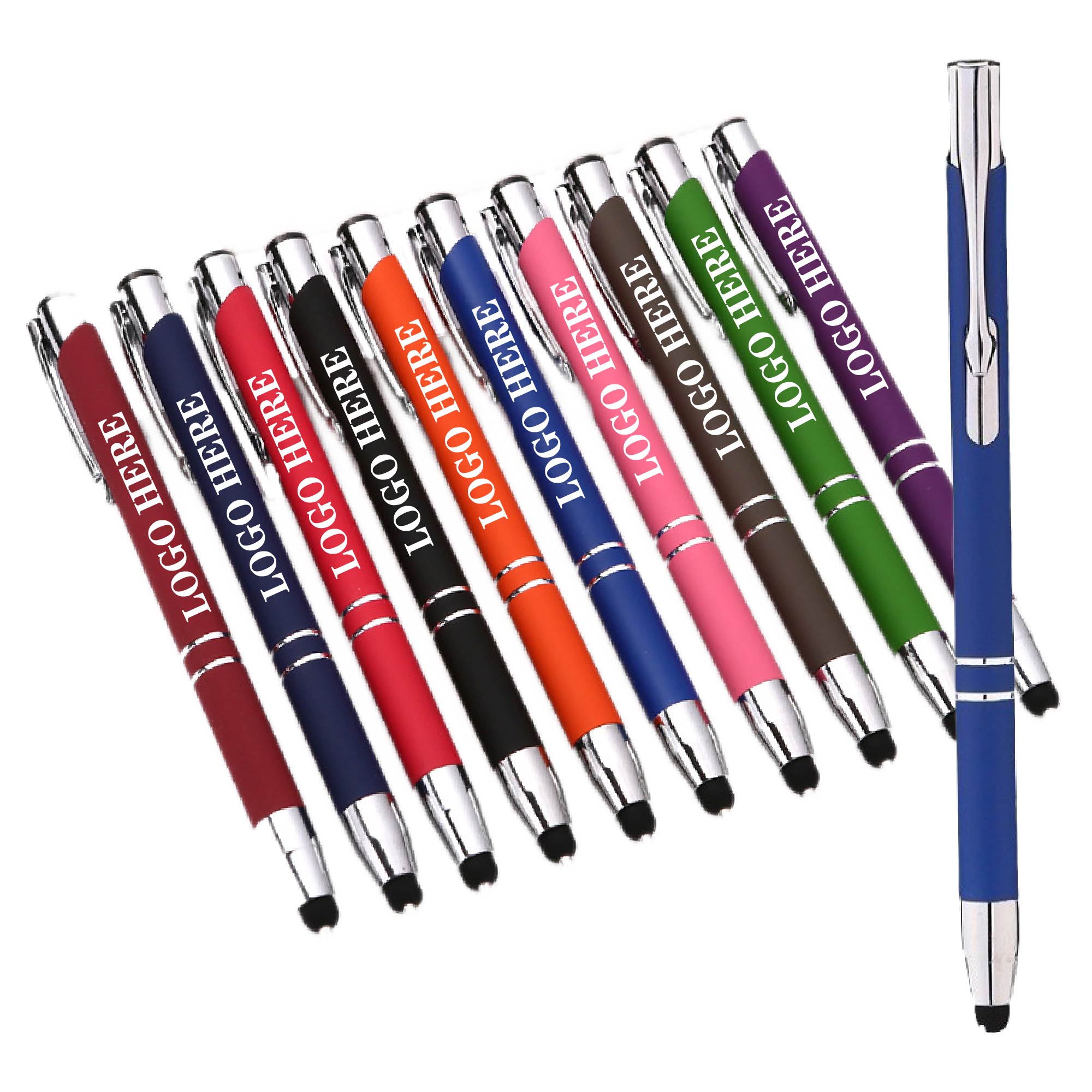 2-In-1 Metal Ballpoint Pens With Stylus 2