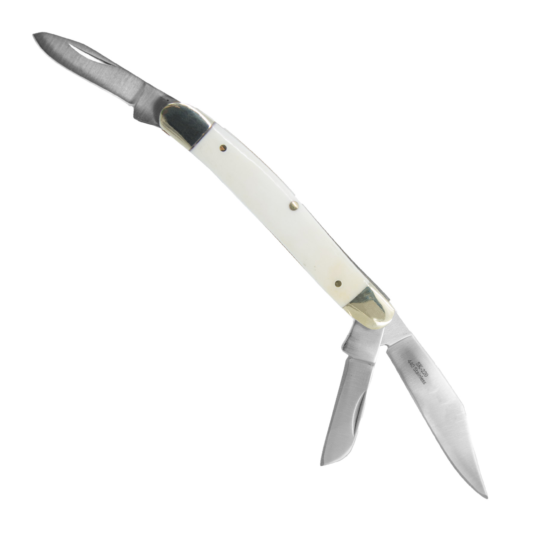 Amigo - White Bone 3 Blade Stockman 6