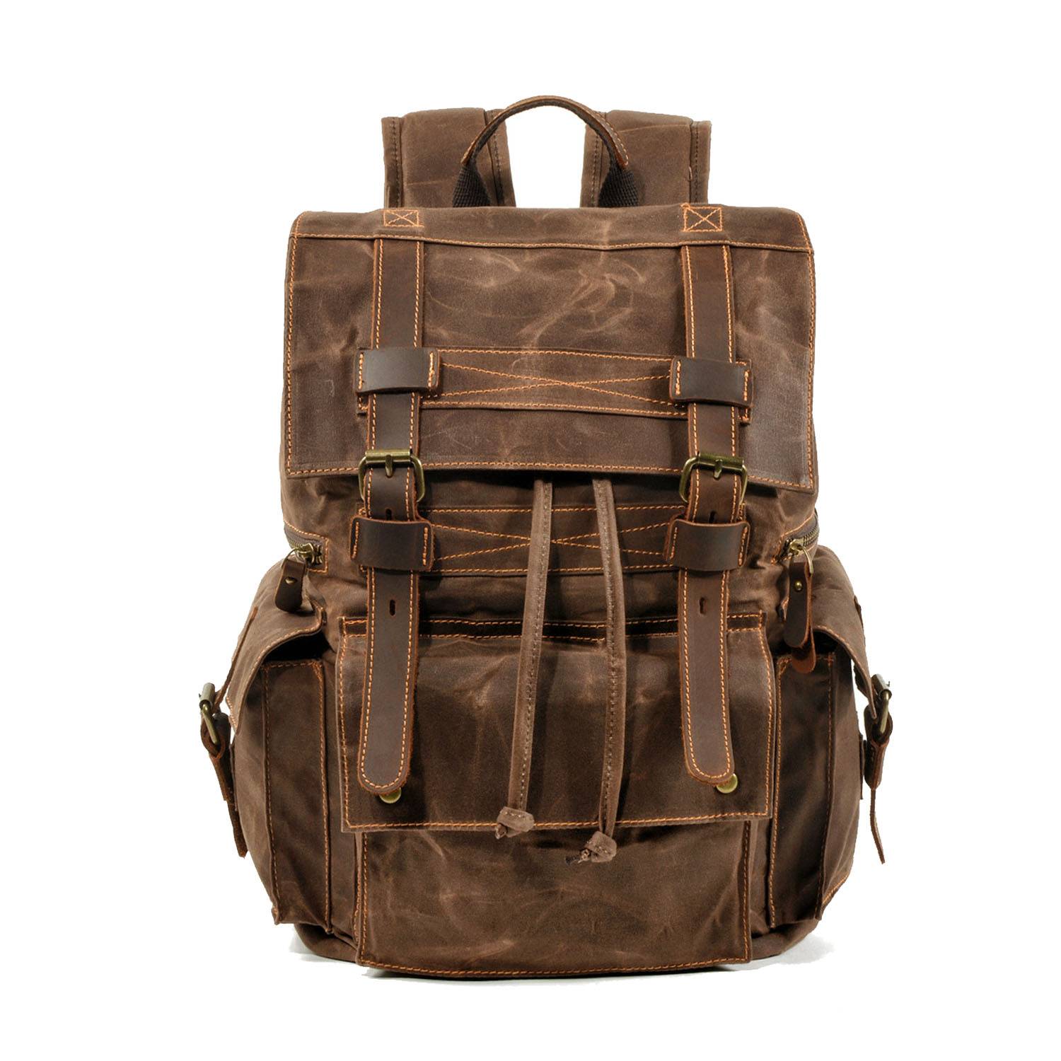 Water-repellent Oil Wax Canvas Packback 3