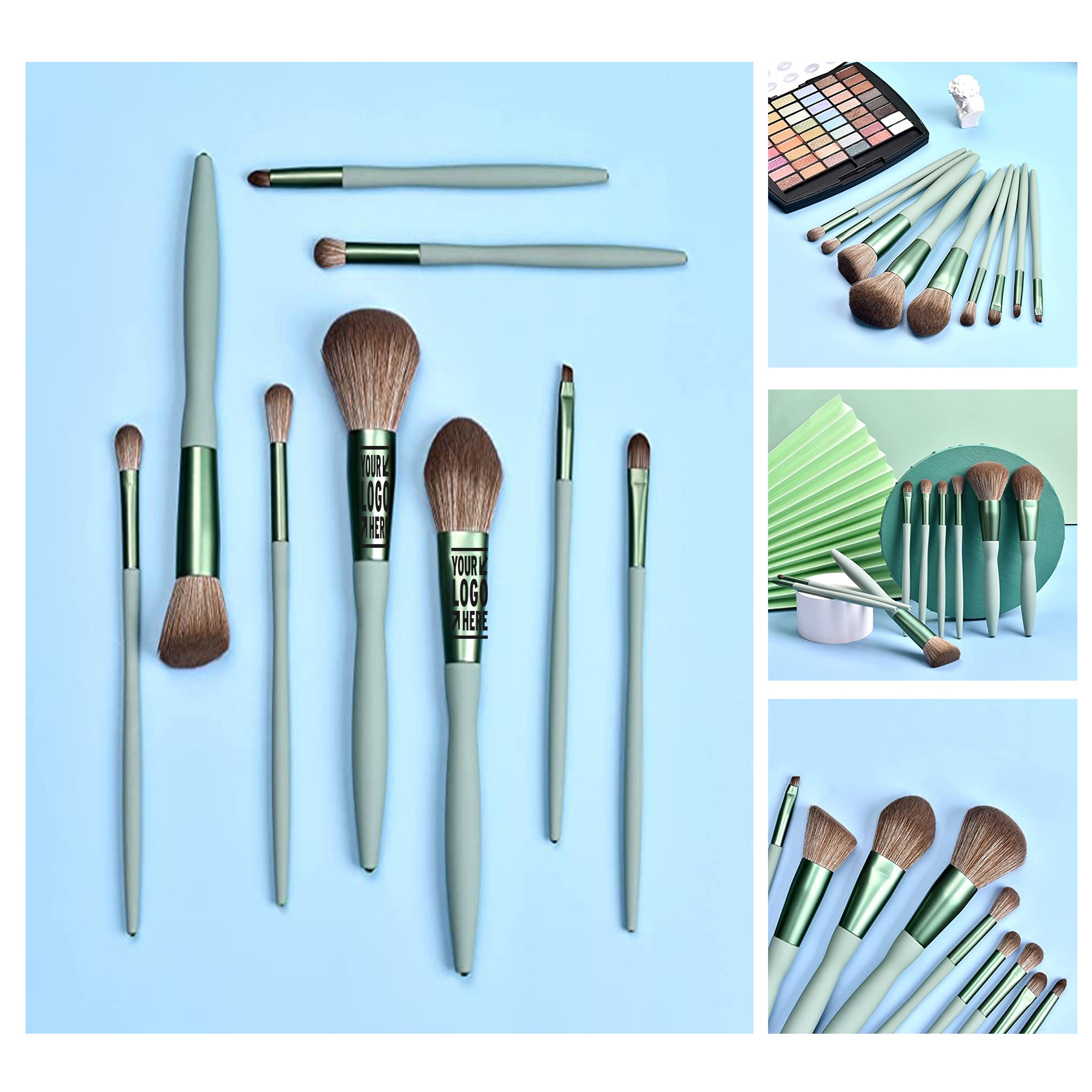 Professional 9 Piece Makeup Brush Set 2