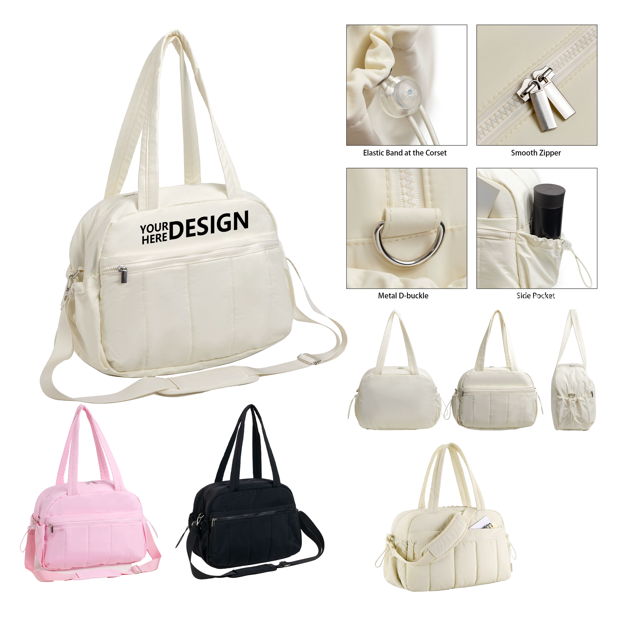 Nylon Waterproof Fitness Travel Crossbody Bag 2