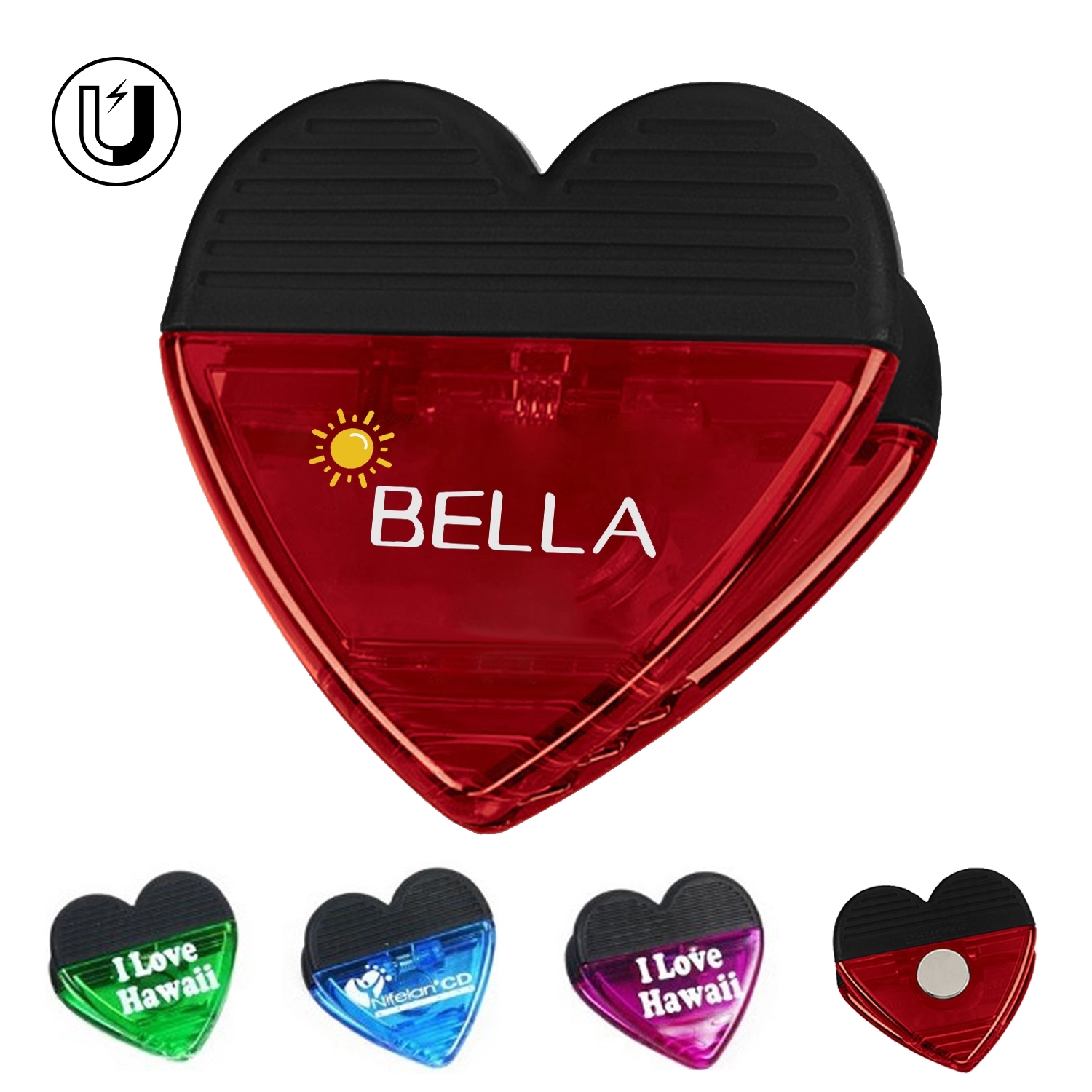 Magnetic Plastic Heart Clip 2