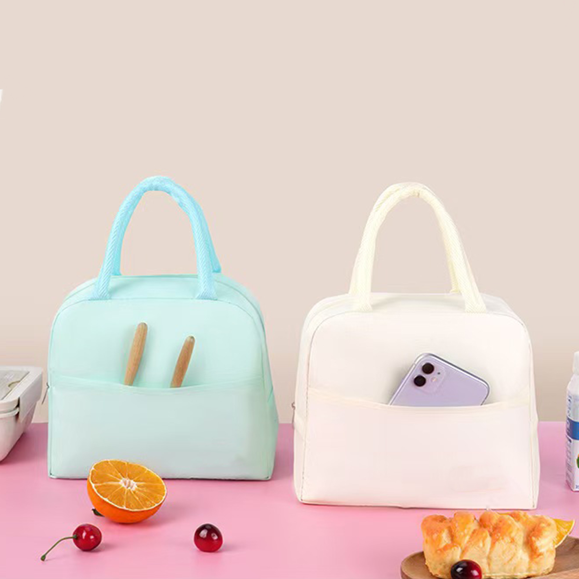 Oxford Solid Color Custom Lunch Bag 4