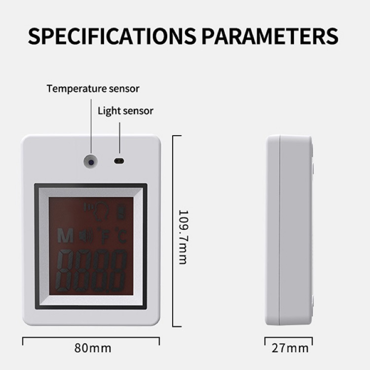 Intelli-Meter Touchless Wall Mount Infrared Thermometer 4