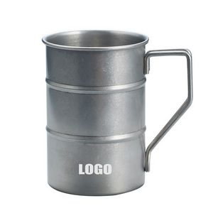 360ml Vintage Stainless Steel Cup With Wired Handle Single Layer Design 15