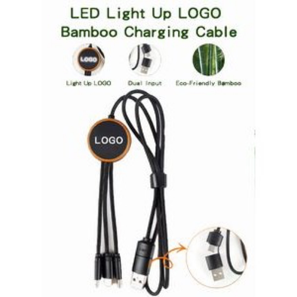 3 In 1 Charging Cable With Led Light Up Logo 5