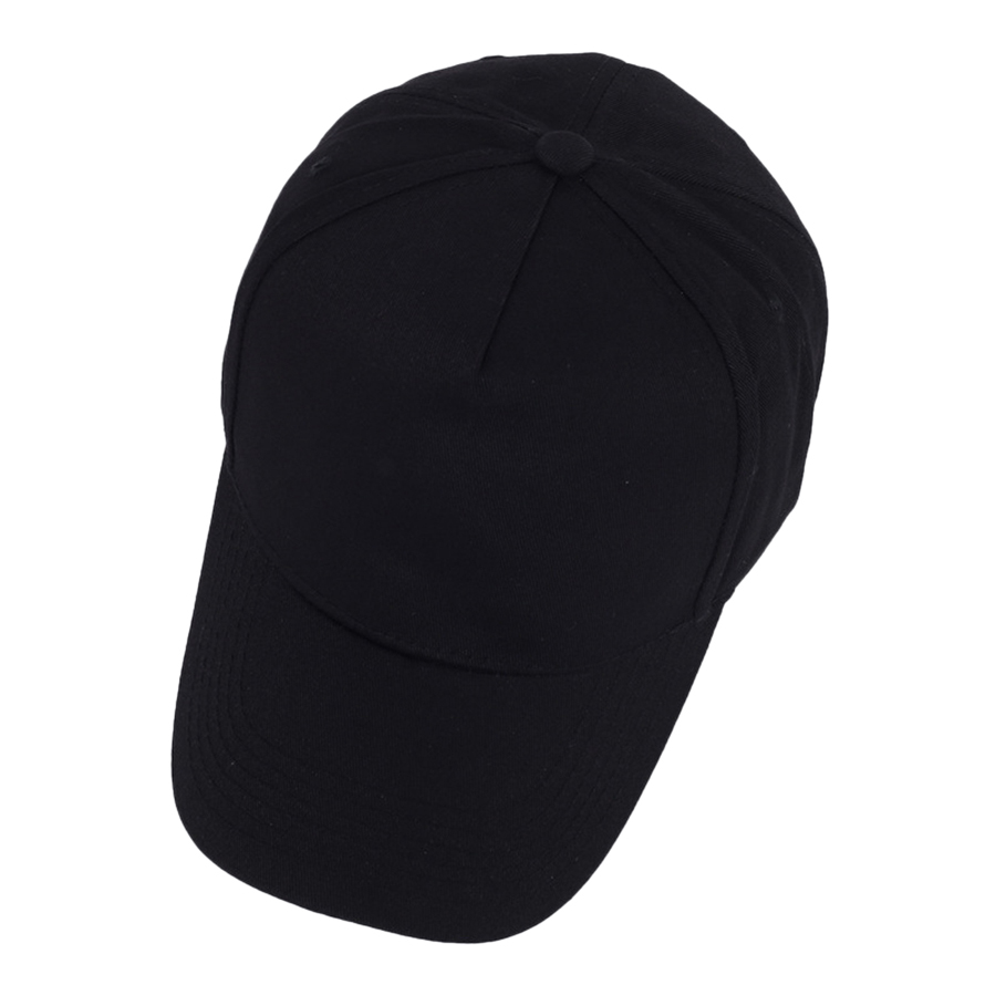 Stock Solid Color Cotton 5-Panel Baseball Cap 63