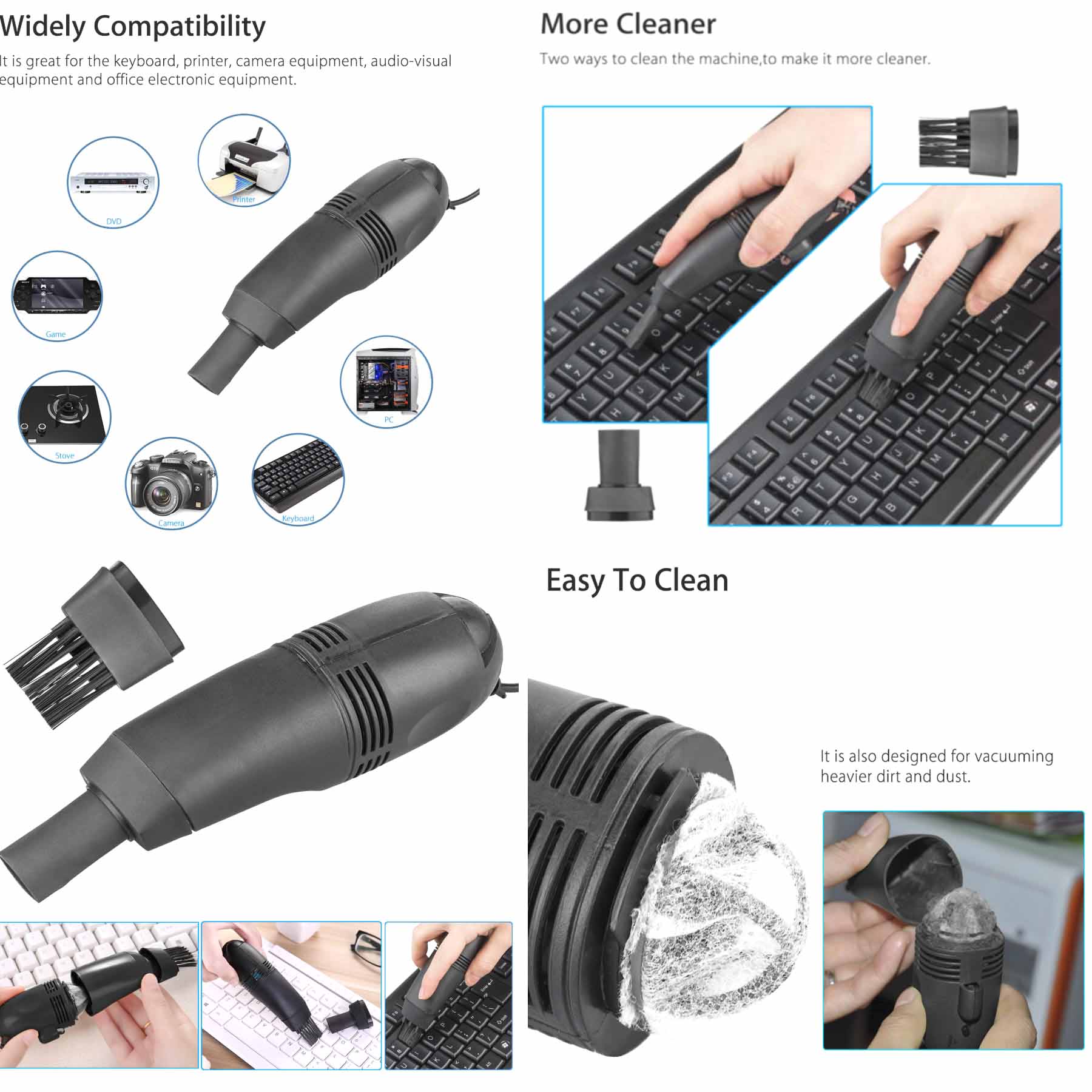 iBank ® Mini USB Vacuum Keyboard Cleaner 1