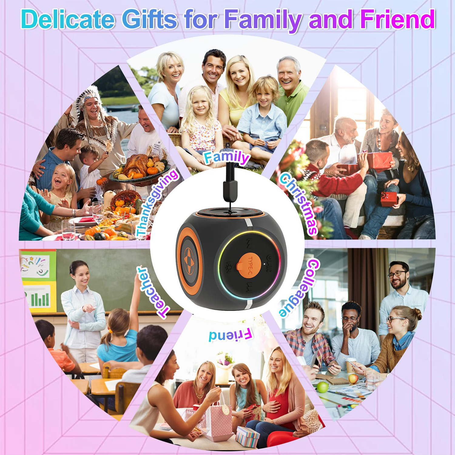 Fidget Spinner Bluetooth Speaker - Portable Wireless Fun Toy 6