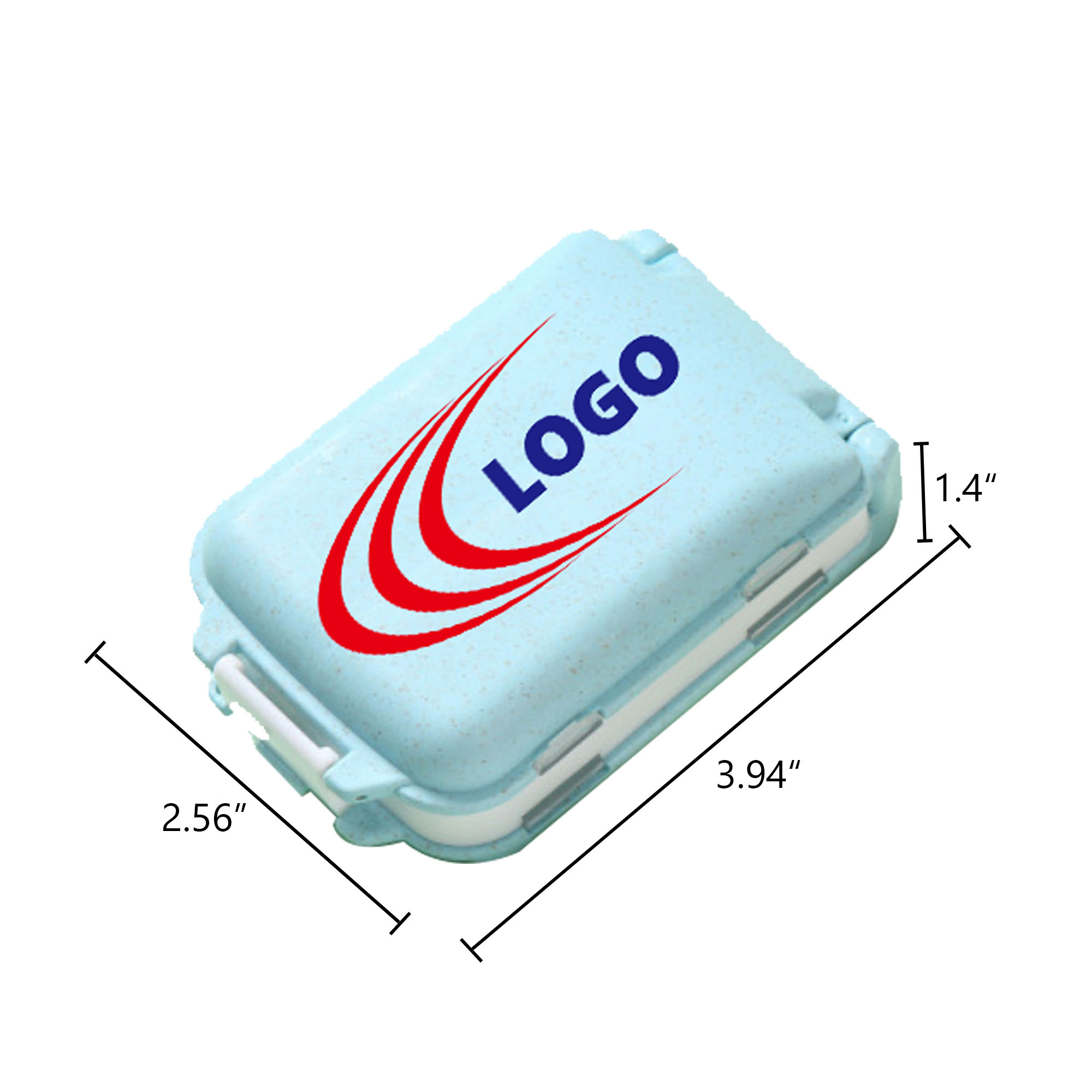 MOQ100 Double-Layer 8-Slot Folding Medicine Organizer 2