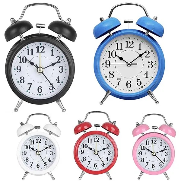 Twin Bell Metal Frame Desk Alarm Clock 2
