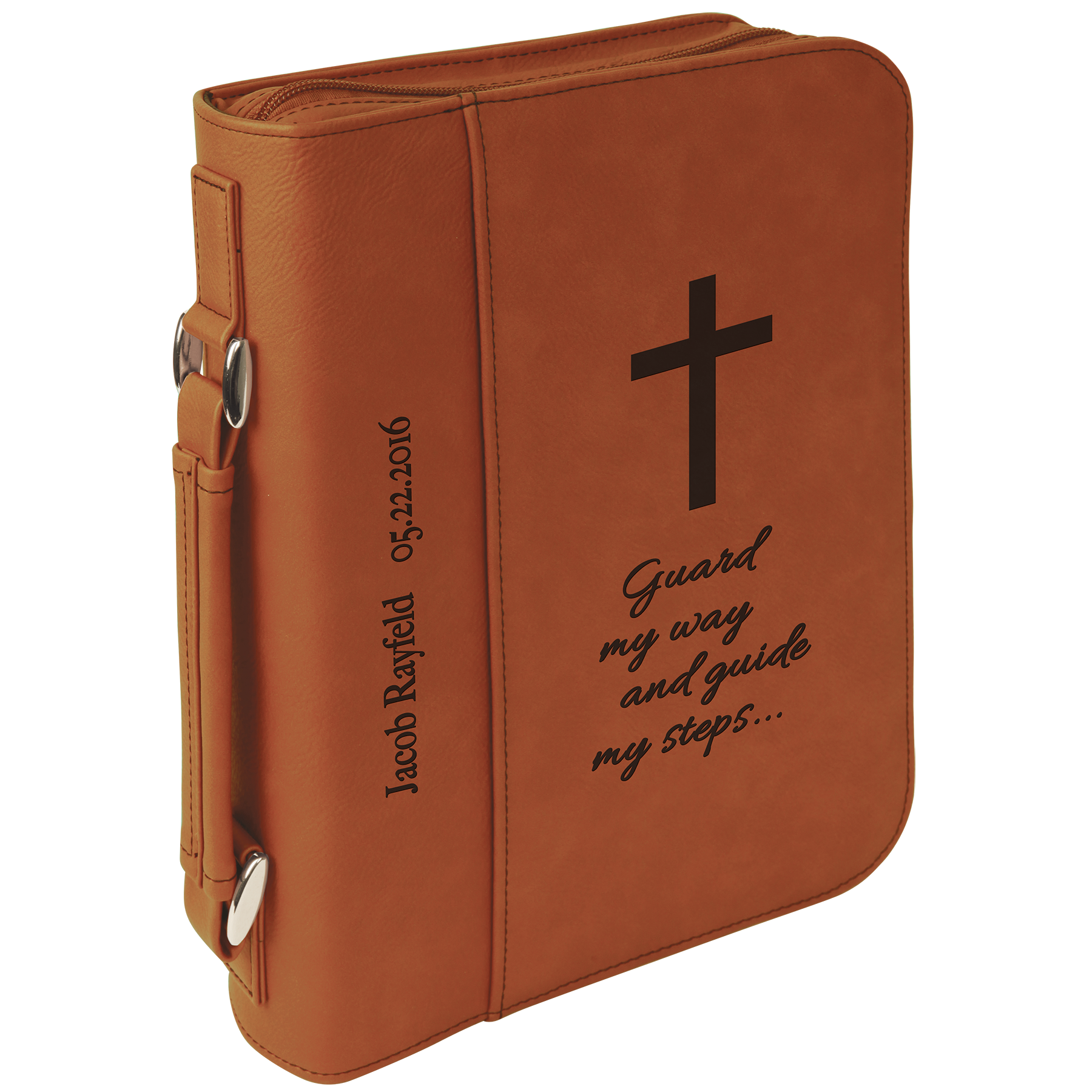 Leatherette Book/Bible Cover with Handle and Zipper (7 1/2" x 10 3/4") 10