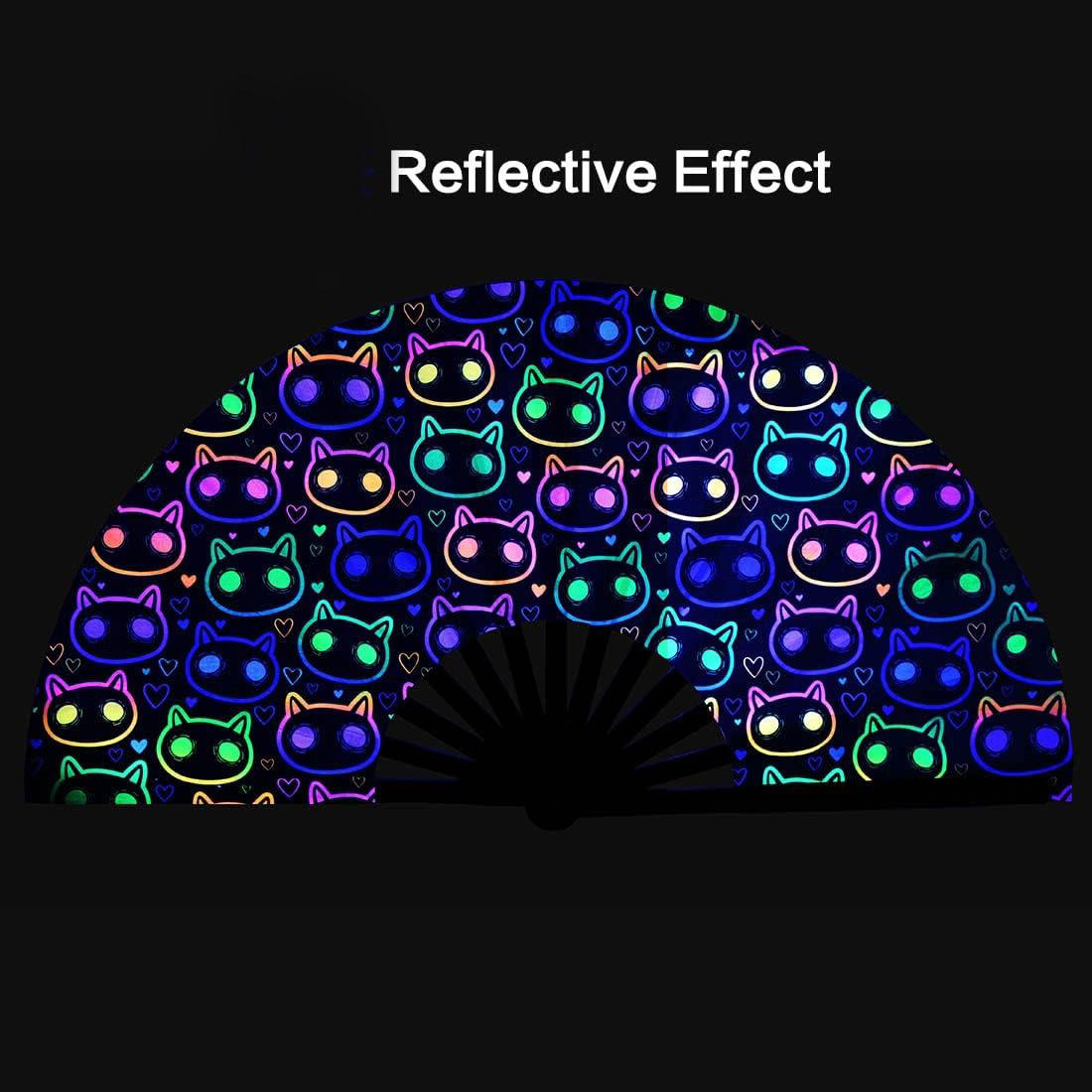 HoloGlow Folding Rave Fan 3