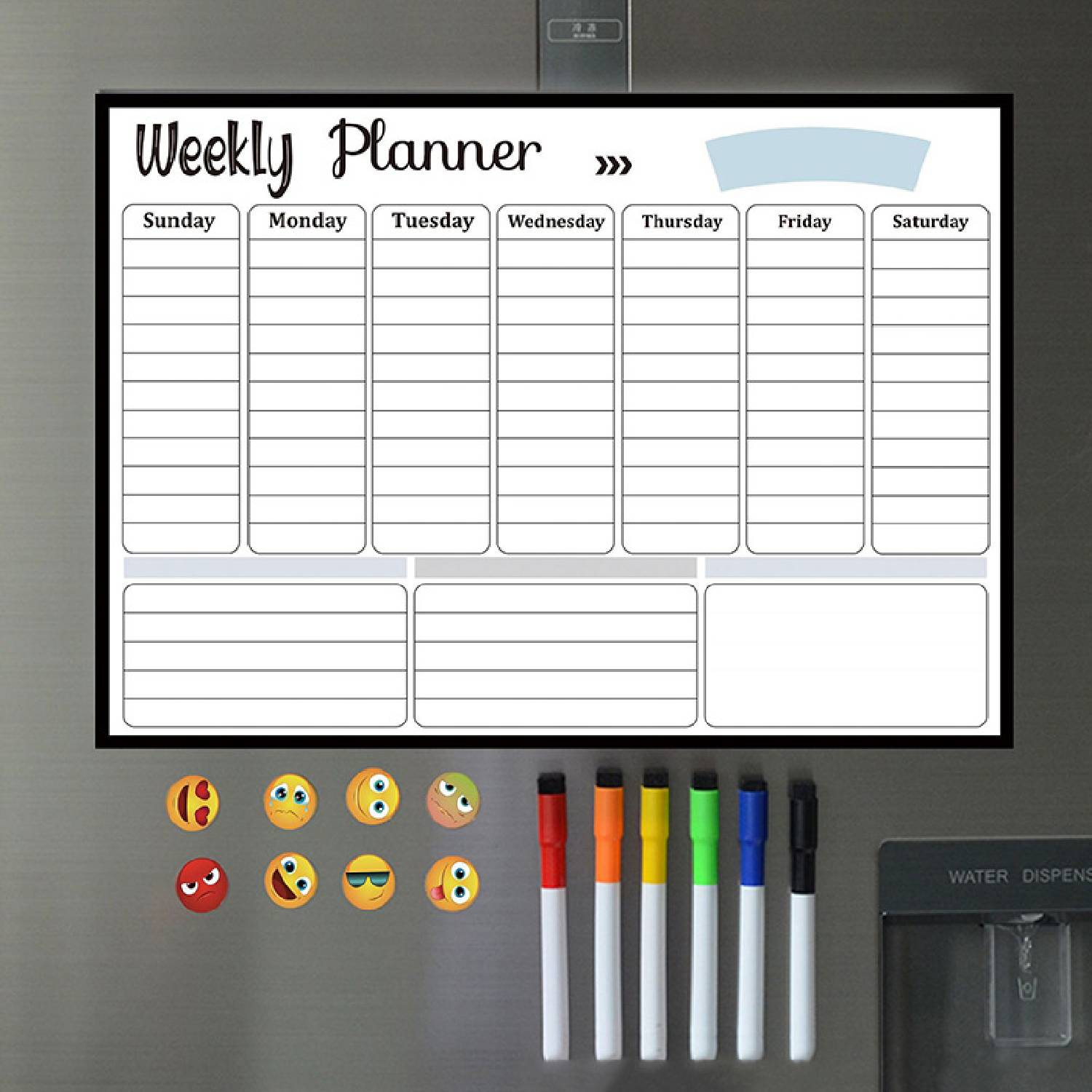 Customized Magnetic Weekly Planner With Pen 2