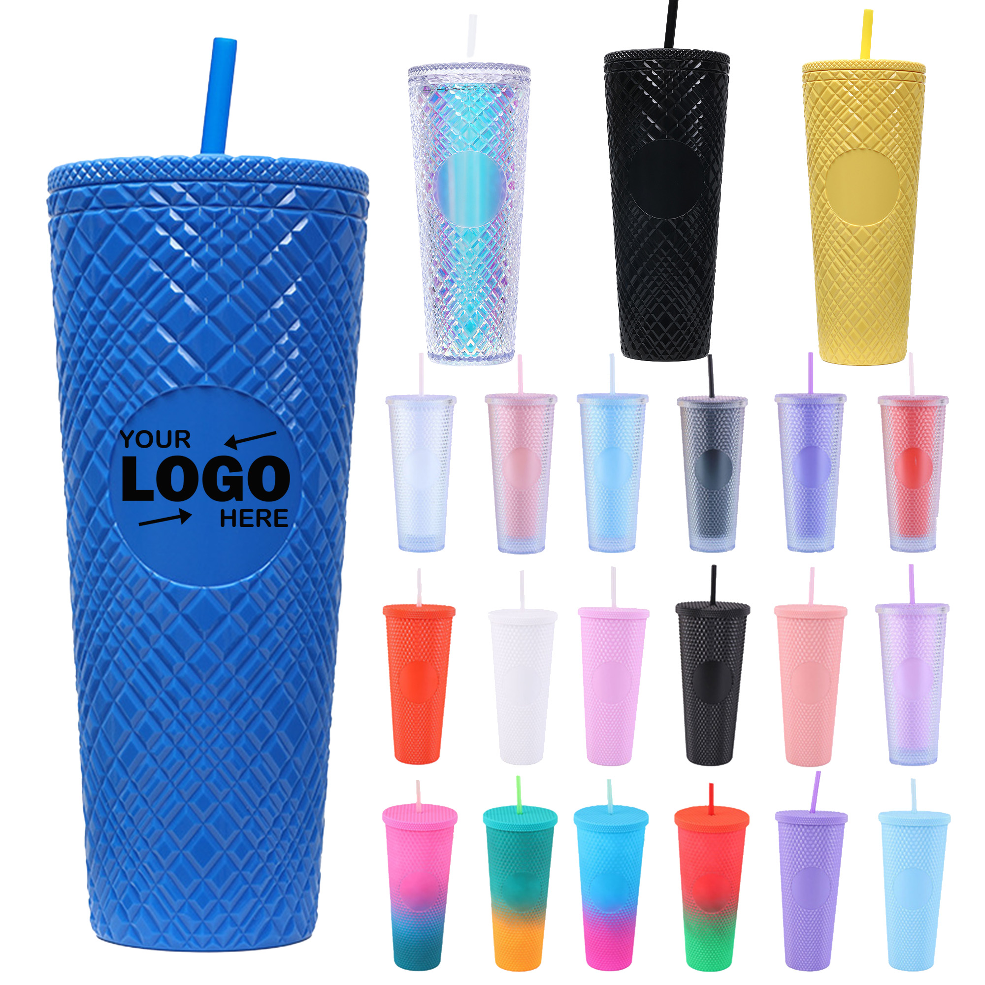 24oz PS Material Double layer Water Cup 2