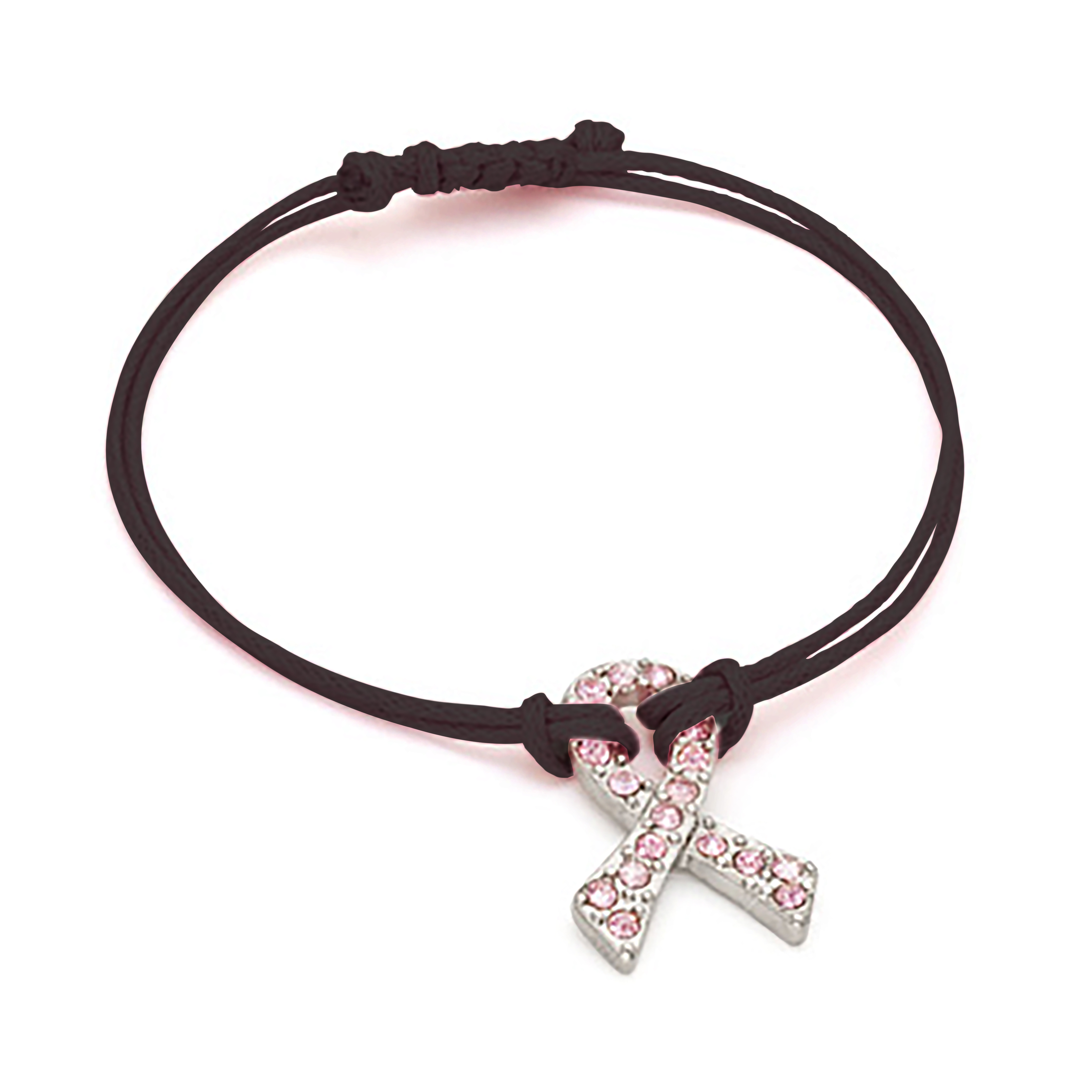Crystal Breast Cancer Awareness Pink Ribbon Bracelet 6