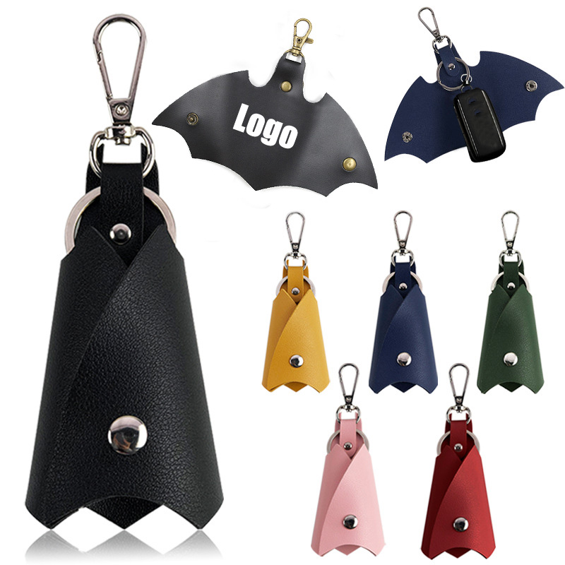 Halloween PU Bat Shaped Key Cover 2